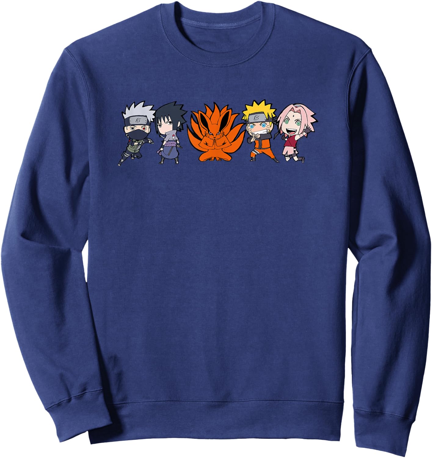 Naruto Shippuden 5 Chibi Group Anime Sweatshirt - Sweatshirt | Navy