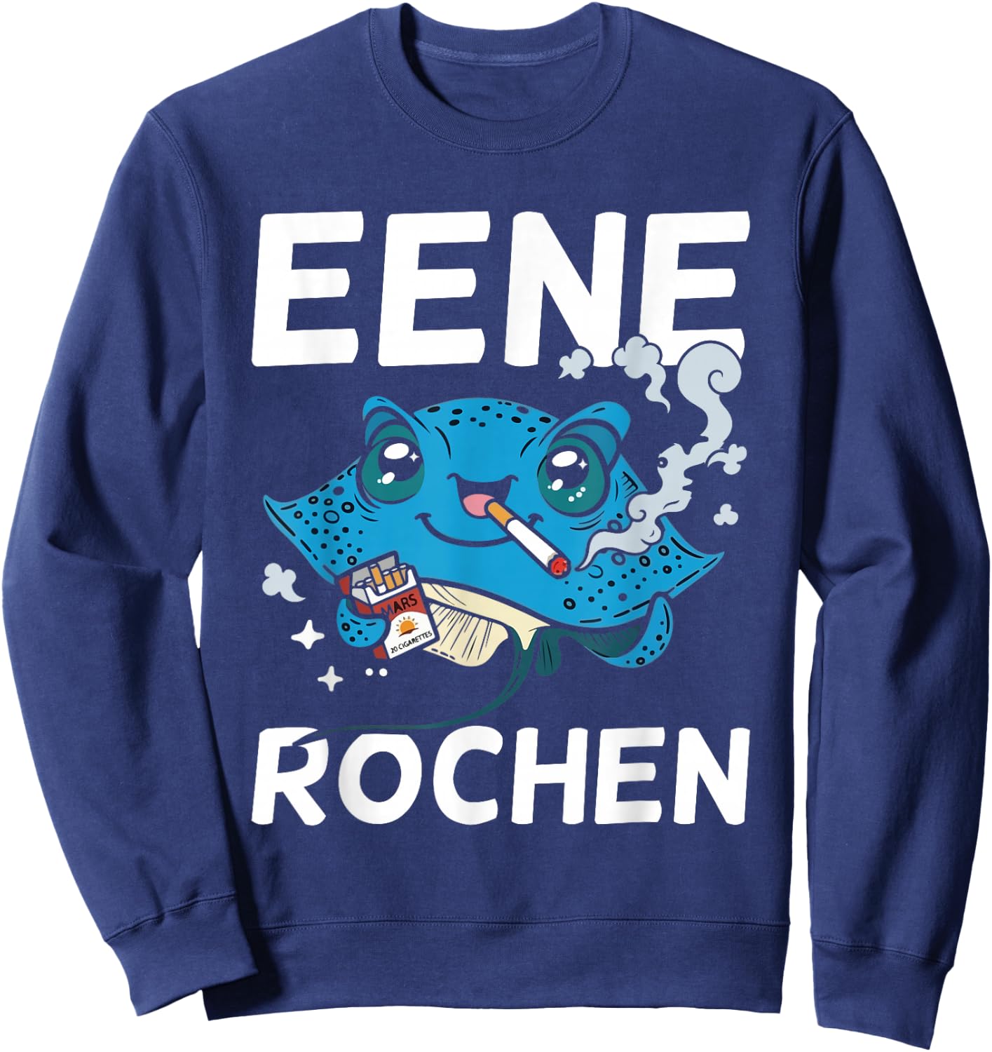 Eene Rochen Lustiger Raucher Party Spruch Sweatshirt - Sweatshirt | Navy