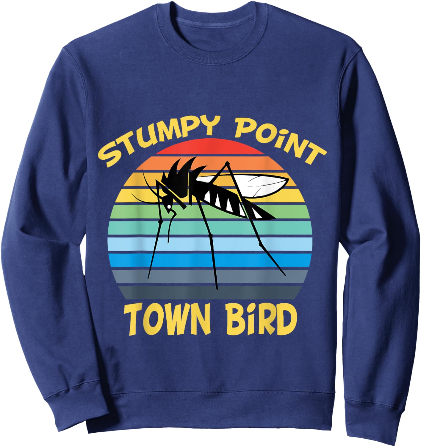 Stumpy Point NC OBX Retro Mosquito Sweatshirt - Sweatshirt | Navy