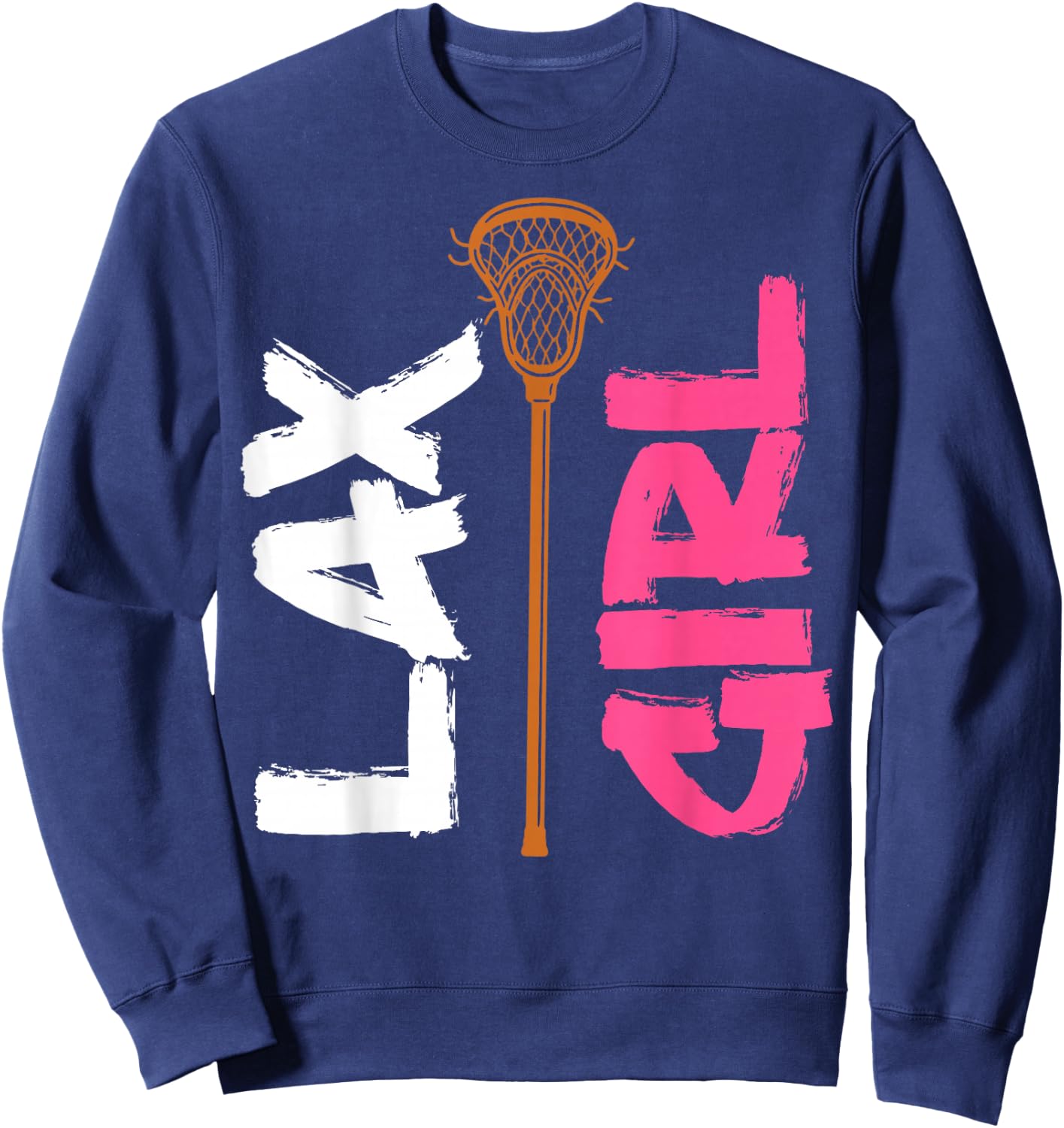 Lacrosse Girl Stick Lax Girl Player Goalie Women Sweatshirt - Sweatshirt | Navy