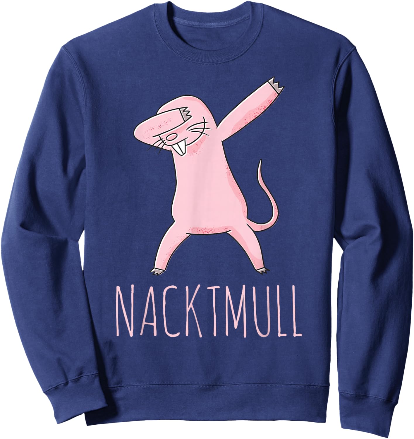 Nacktmull | Funny Ratte Shirt | Tier Nagetier Spruch Sweatshirt - Sweatshirt | Navy