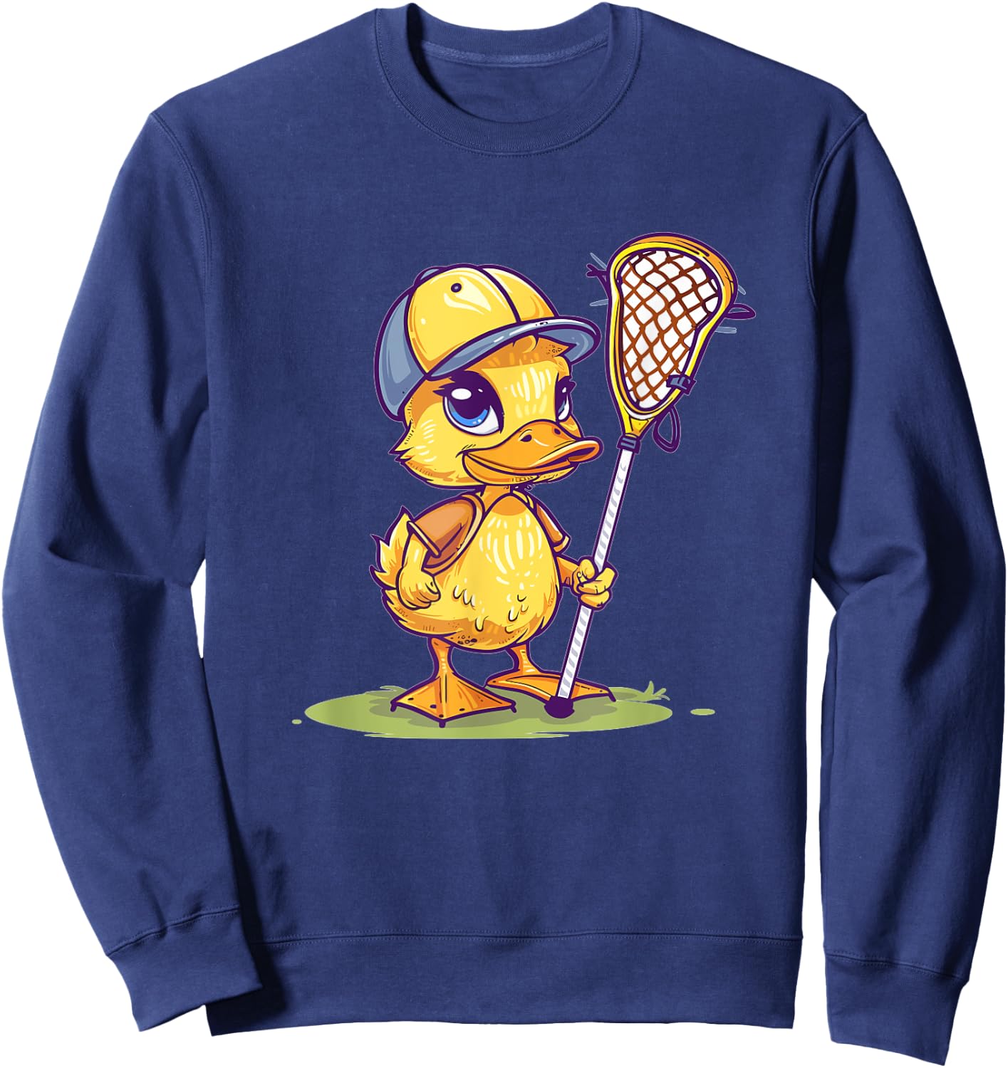 Cute Lacrosse Duck Sweatshirt - Sweatshirt | Navy