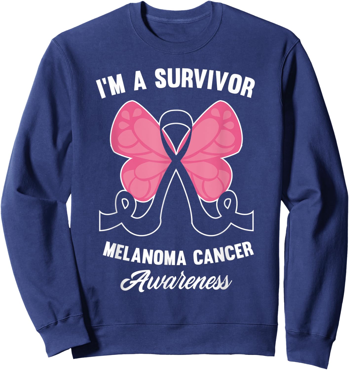 Melanoma Cancer Survivor Skin Cancer Melanoma Awareness Sweatshirt - Sweatshirt | Navy
