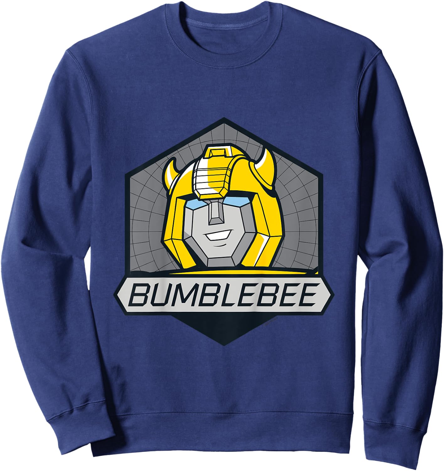 Children's Retro Badge Transformers Bumblebee Kids , Blue, 2 Sweatshirt - Sweatshirt | Navy
