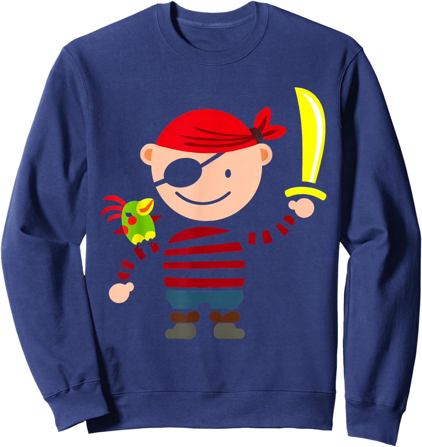 Pirate Costume Kids Sailor Captain Ahoy Shirt Sweatshirt - Sweatshirt | Navy