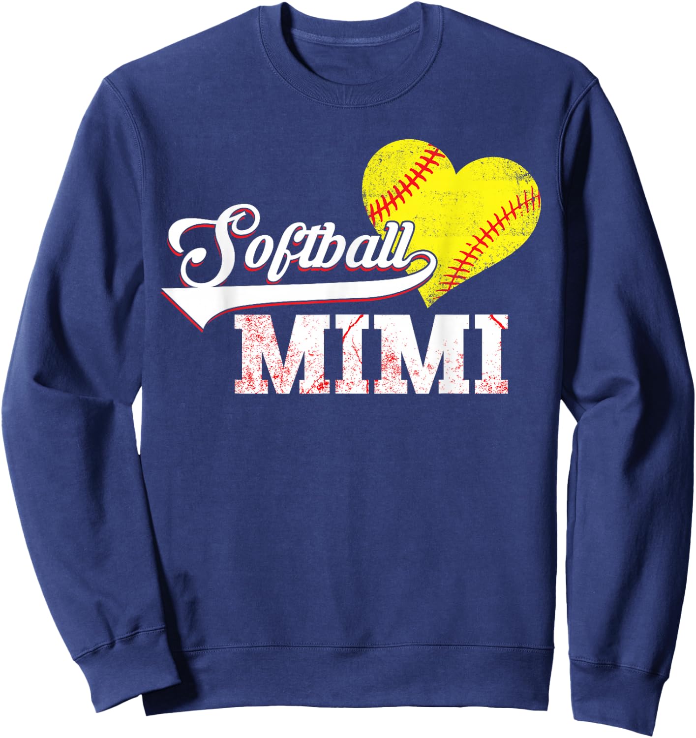 Family Softball Player Gifts Softball Mimi Sweatshirt - Sweatshirt | Navy