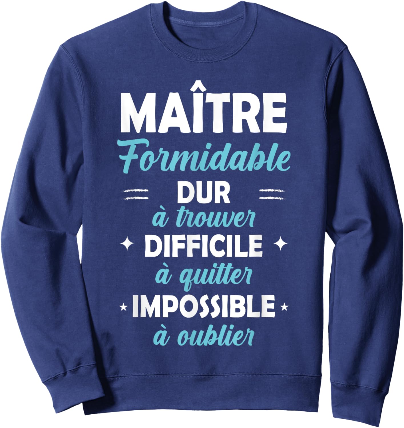 Original Gift School Teacher End of School Year , Black, S Sweatshirt - Sweatshirt | Navy