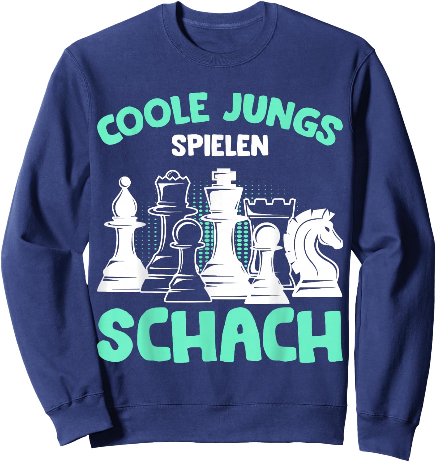 Cool Boys Playing Chess Player Children's Boys' , black Sweatshirt - Sweatshirt | Navy