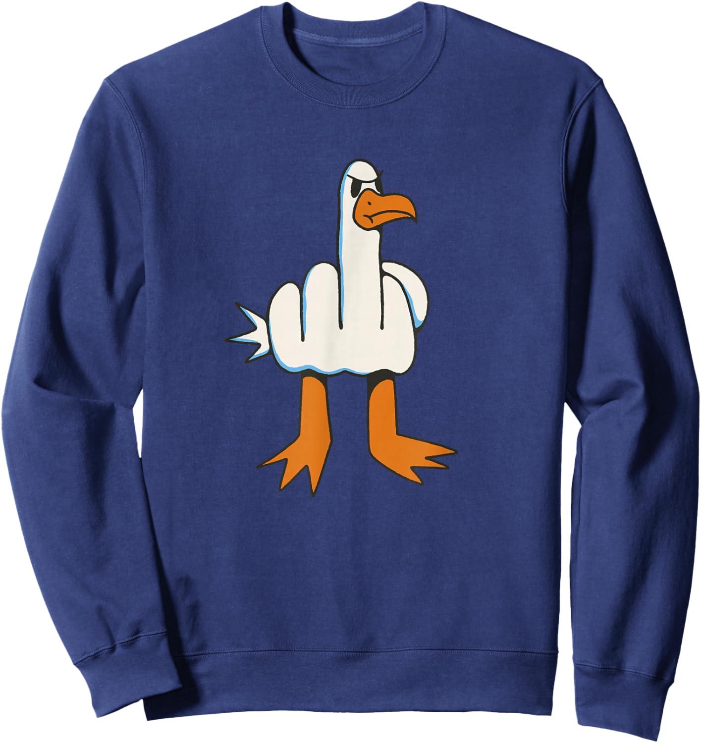 Möwe Tier Mittelfinger Sweatshirt - Sweatshirt | Navy