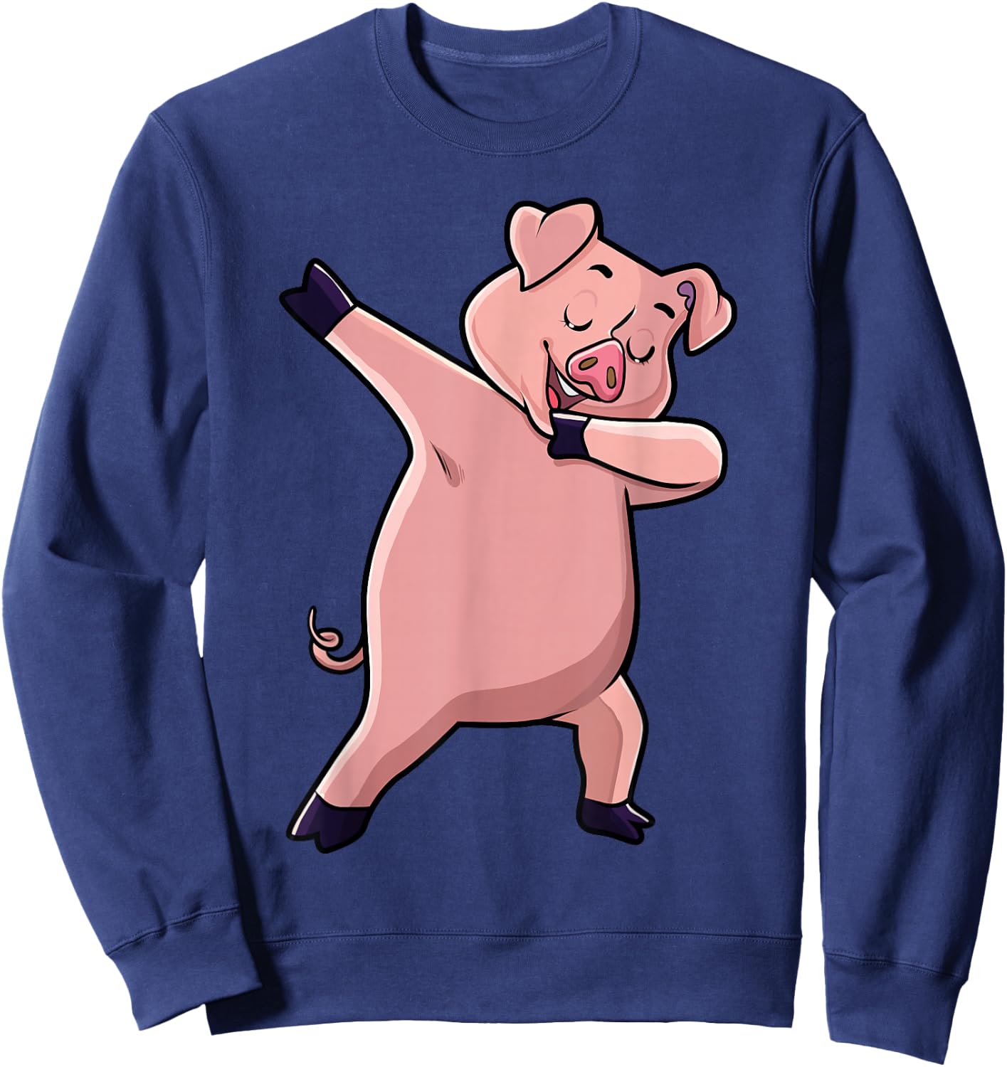 Dabbing Pig Farm Animal Lover Farmer Men Women Kids Sweatshirt - Sweatshirt | Navy