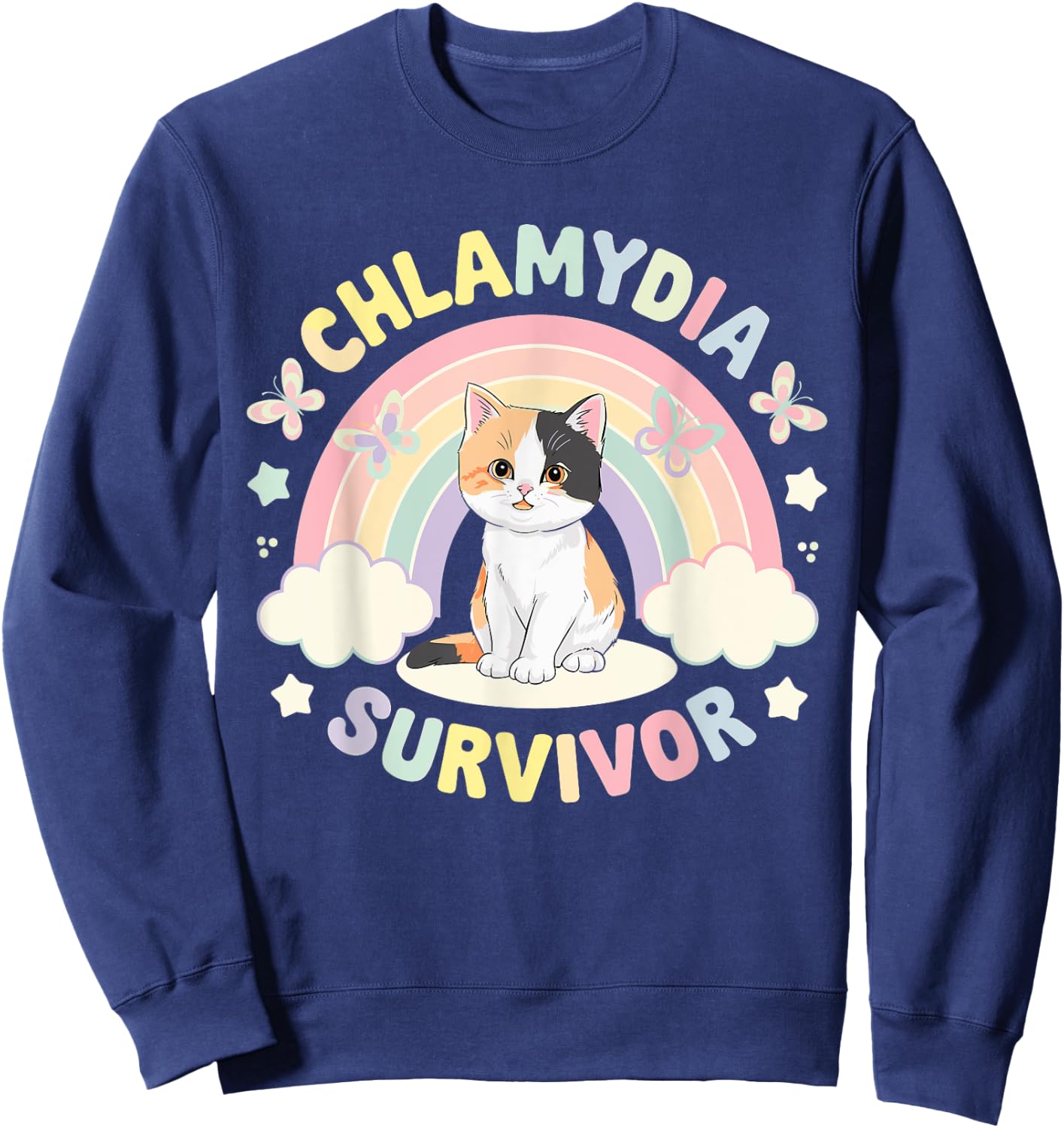 Vulgaire pour les hommes, homme inapproprié, survivant de la chlamydia Sweatshirt - Sweatshirt | Navy
