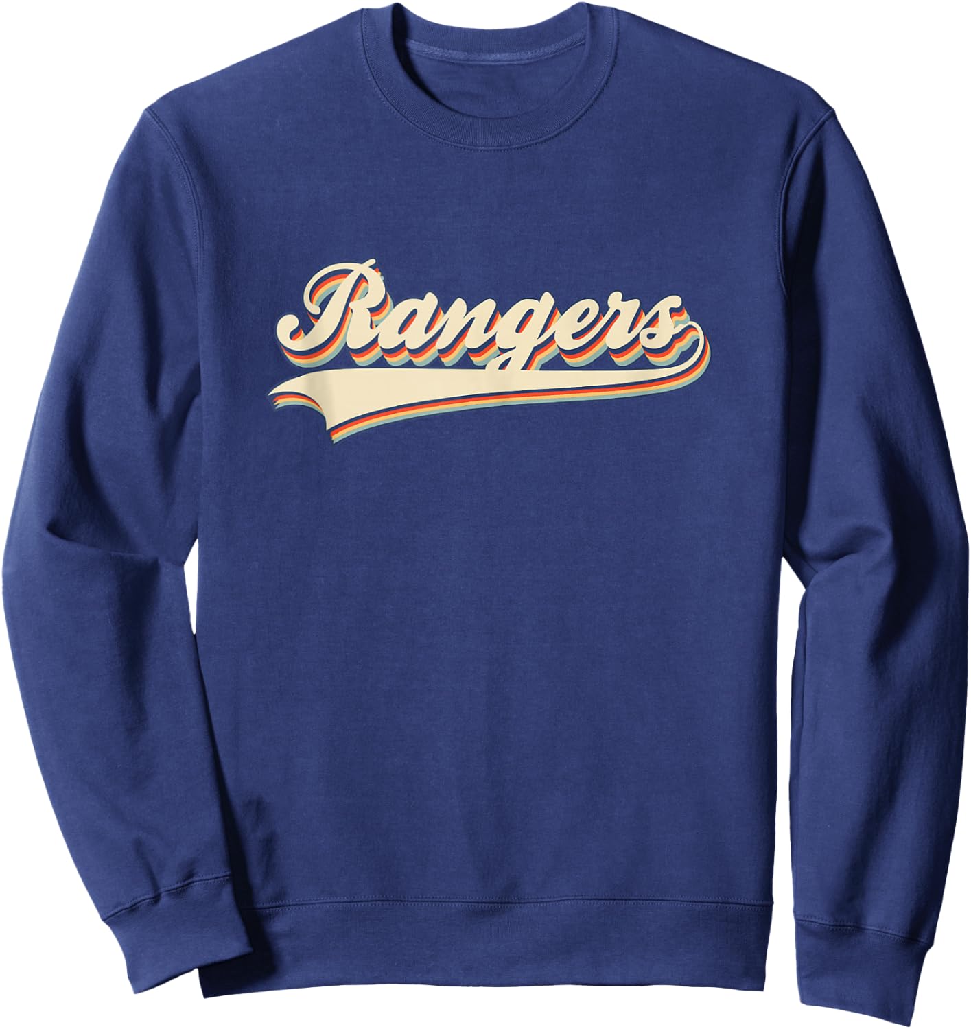 Vintage Retro Rangers Name Sports Personalized Gifts Sweatshirt - Sweatshirt | Navy