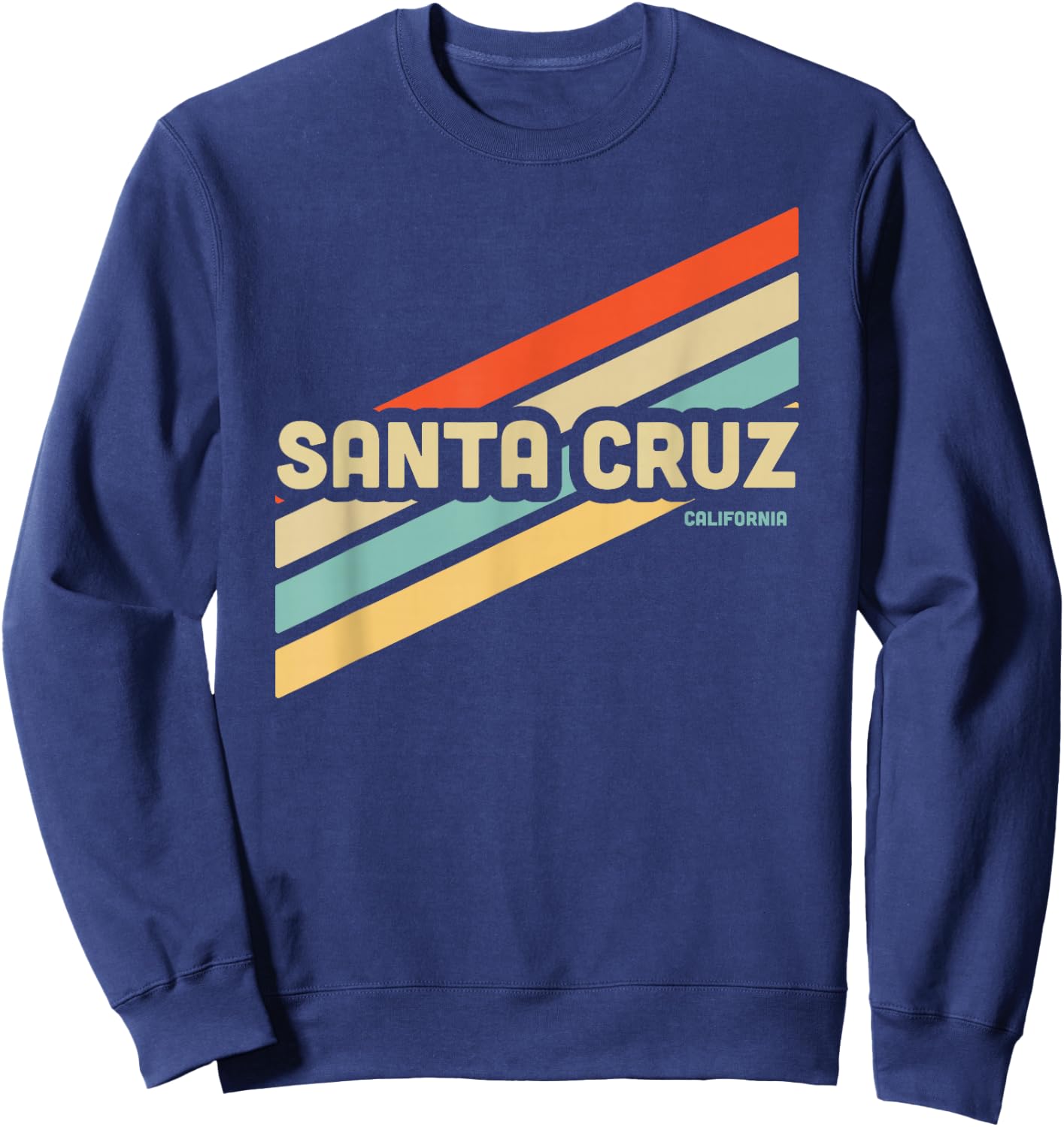 Santa Cruz California Retro Vintage , black, s Sweatshirt - Sweatshirt | Navy
