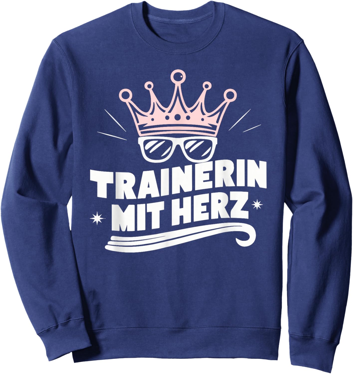 Trainer with Heart - Fitness Dance Football Farewell , black Sweatshirt - Sweatshirt | Navy