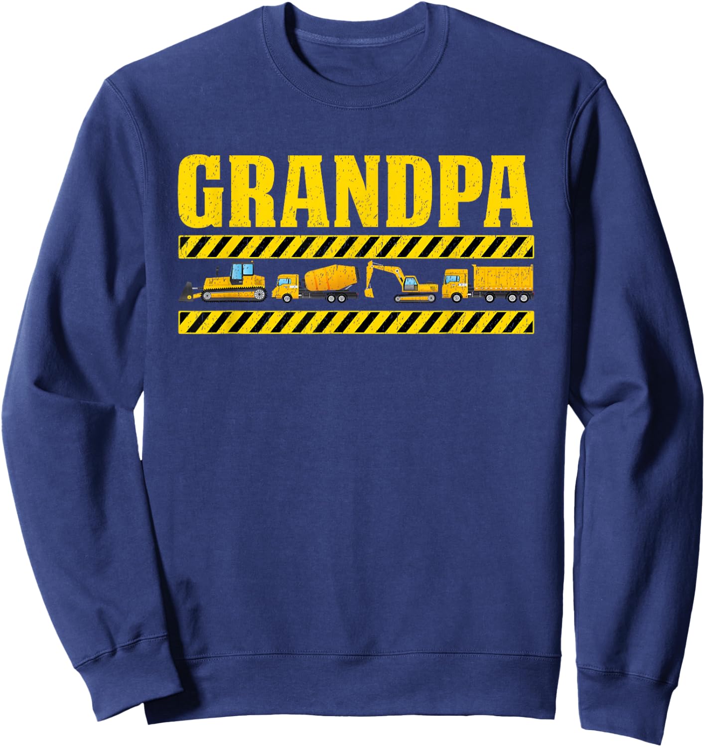 Grandpa Birthday Construction Party Matching Sweatshirt - Sweatshirt | Navy