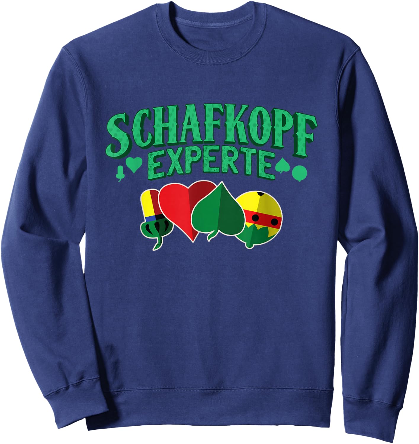 Sheephead Expert Sheephead Symbols Bavarian Sauspiel , black Sweatshirt - Sweatshirt | Navy