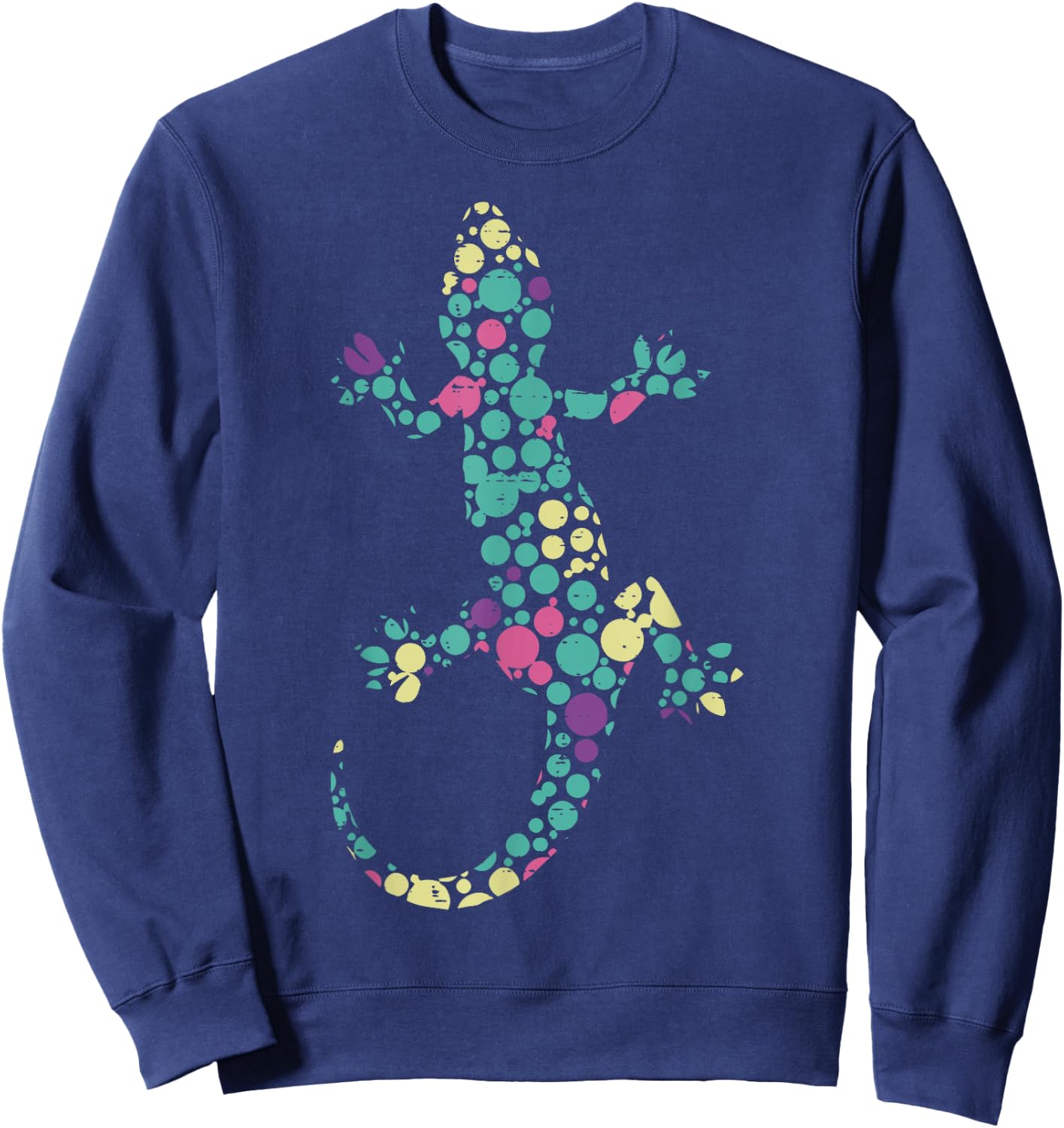 Dot Art Lizard Polka Dots Men Boys Kids Women Sweatshirt - Sweatshirt | Navy