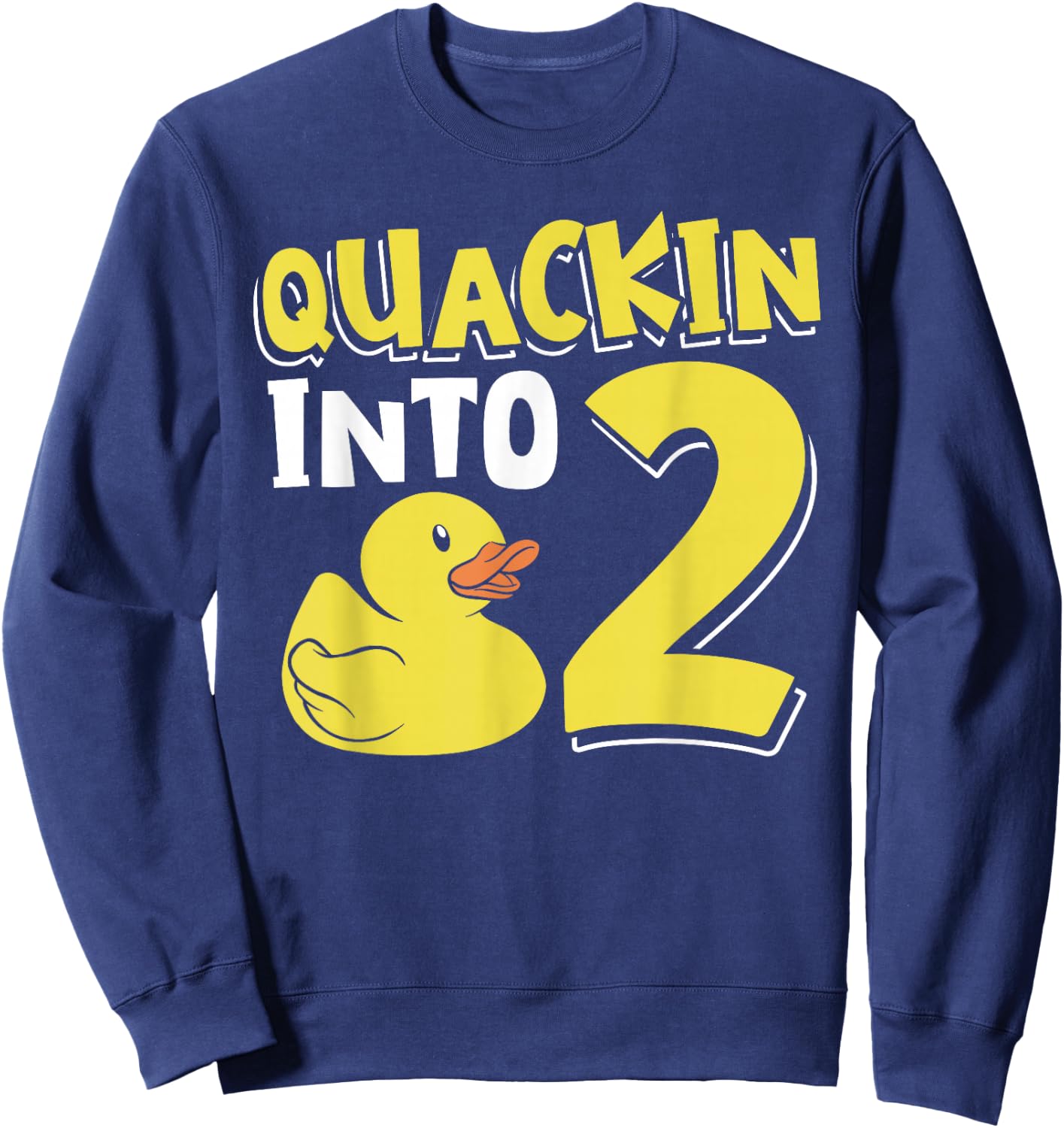 Rubber Ducky 2 Year Old Birthday Rubber Duck Sweatshirt - Sweatshirt | Navy