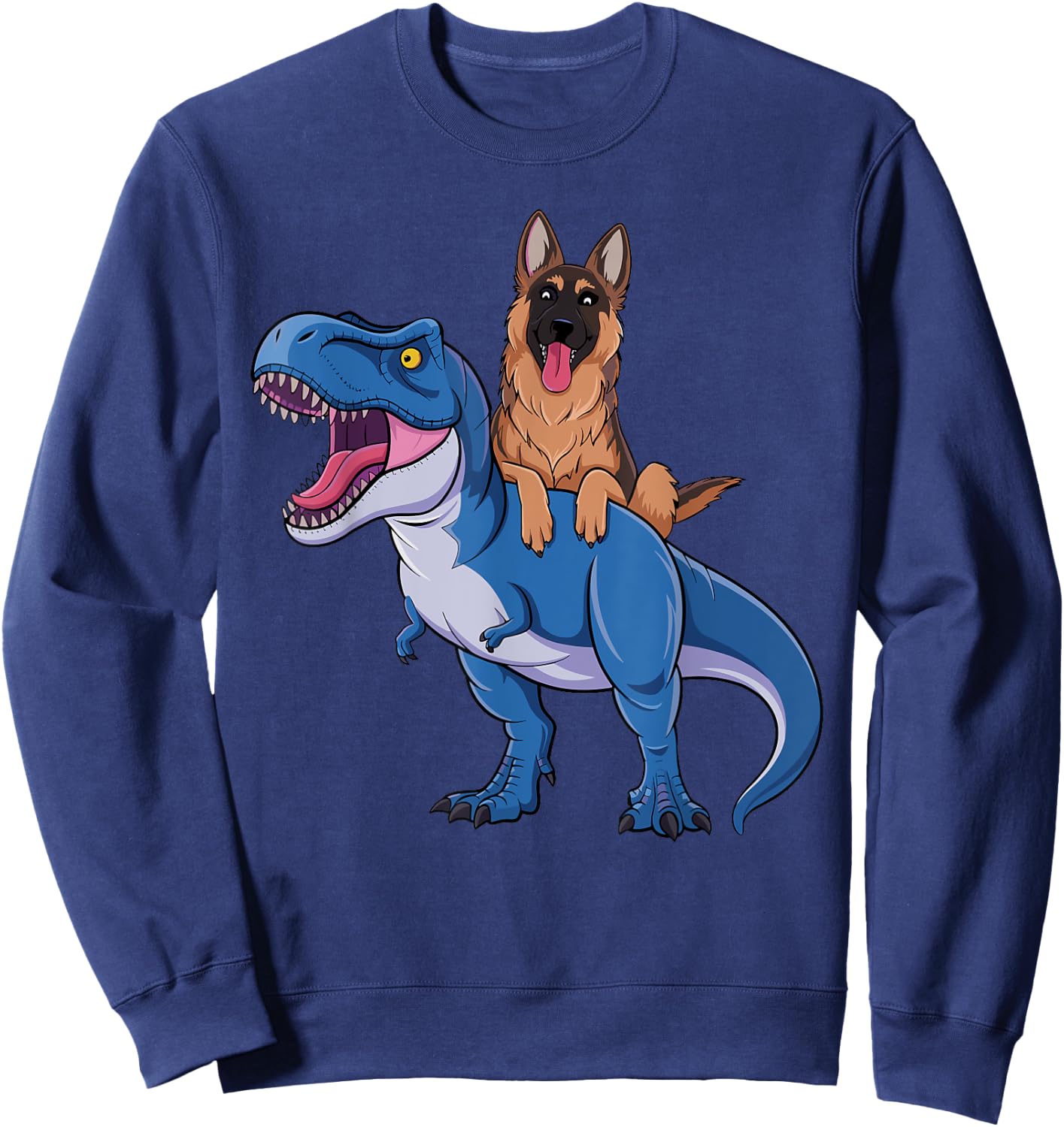 Best German Shepherd Art Women German Shepherd Lover Sweatshirt - Sweatshirt | Navy