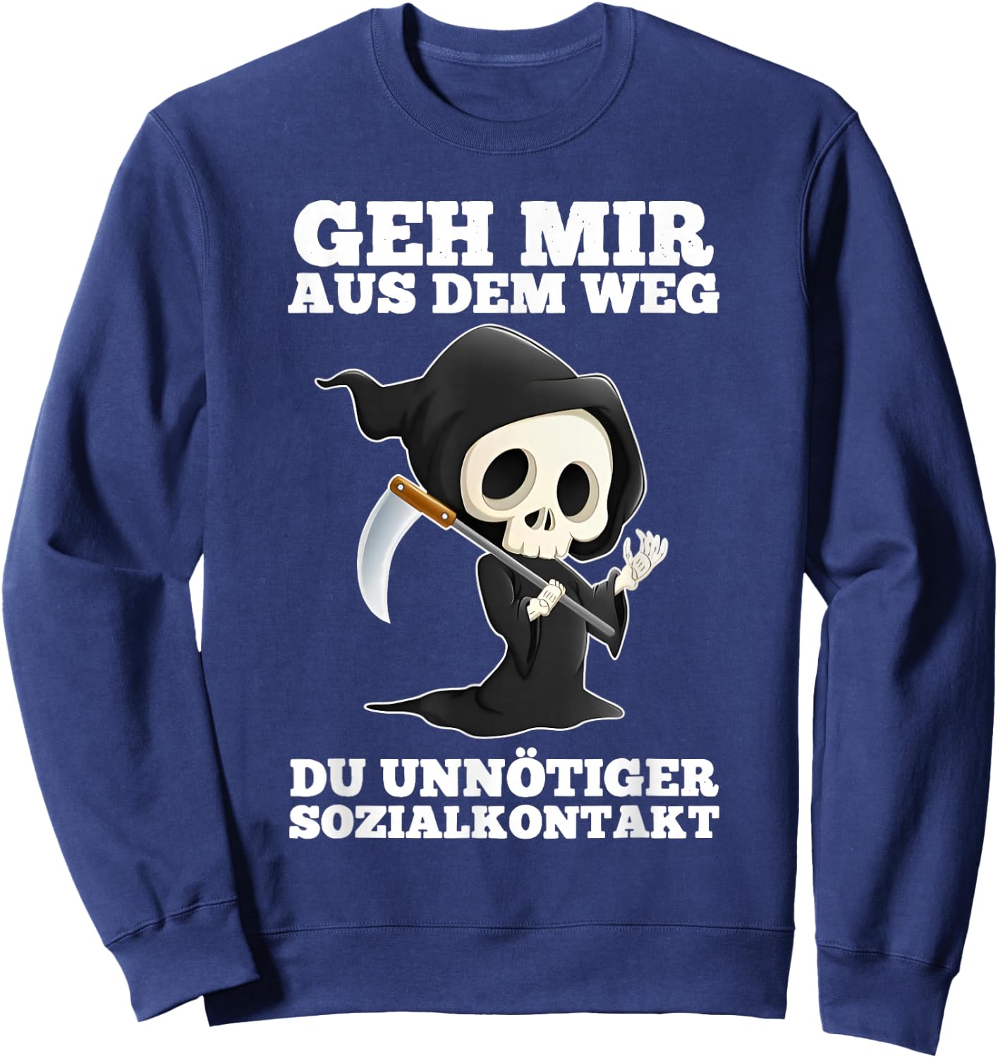 Geh mir aus dem weg du unnötiger sozialkontakt lustige Sweatshirt - Sweatshirt | Navy