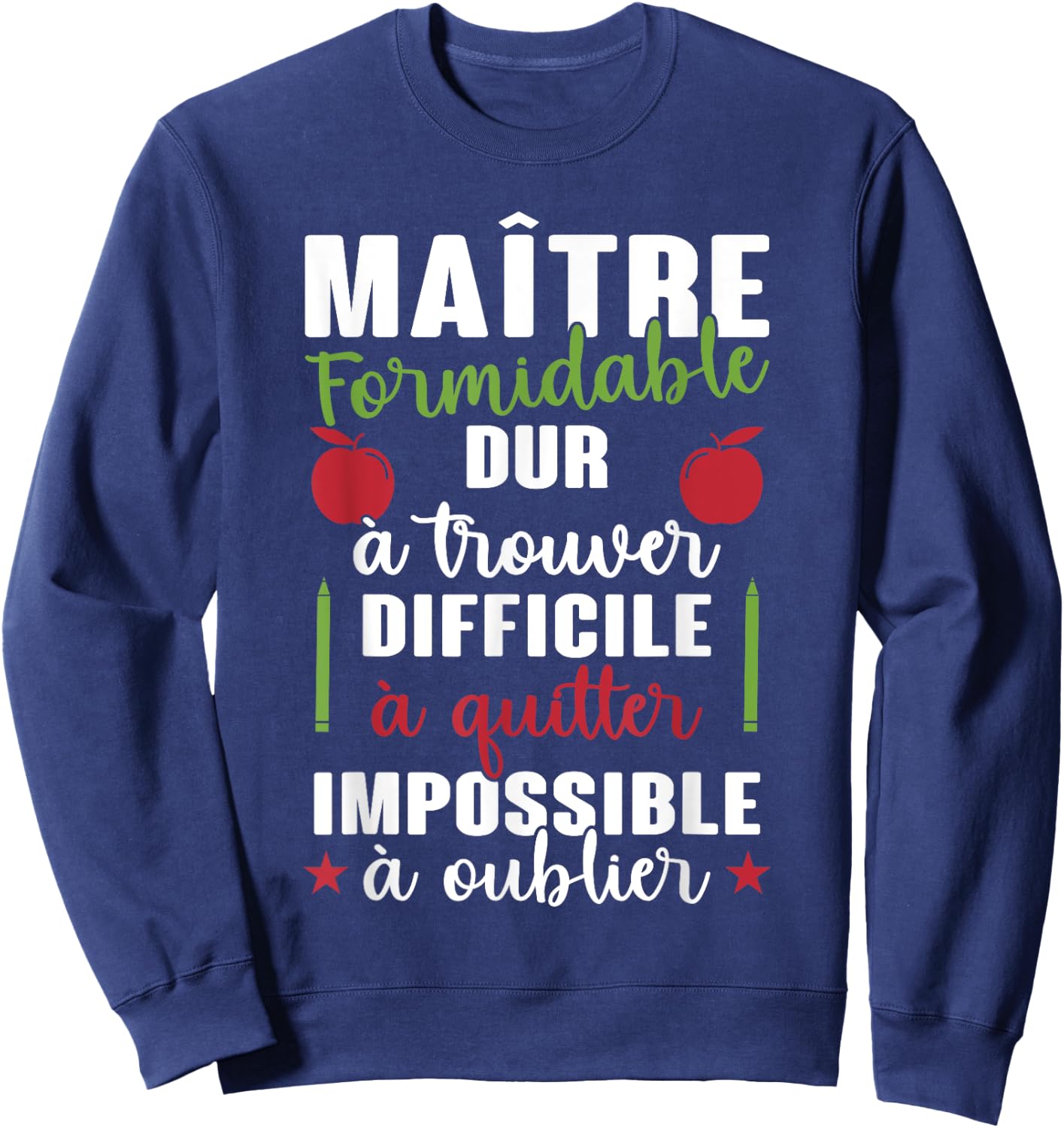 Original Gift School Teacher End of Year Thank You Sweatshirt - Sweatshirt | Navy