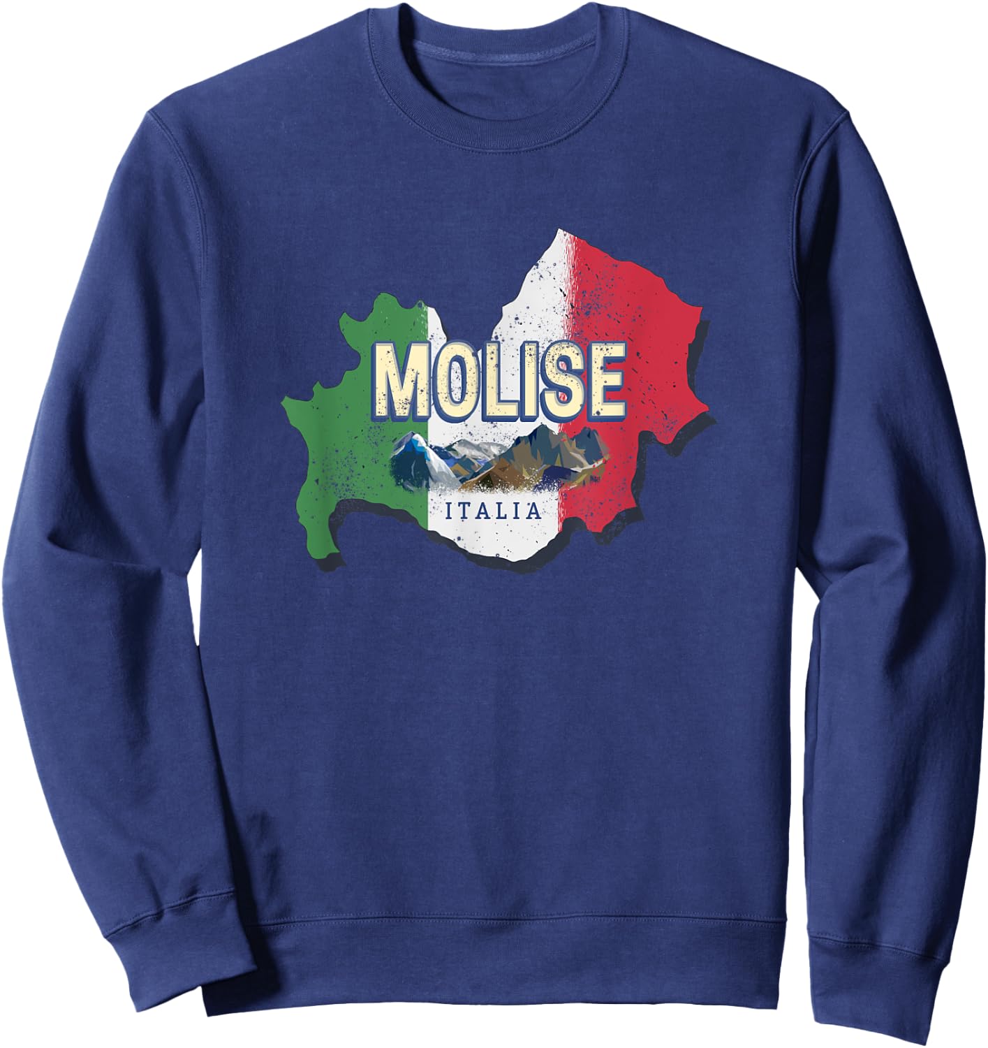 Molise Italy Retro Region Map Vintage Souvenir Sweatshirt - Sweatshirt | Navy