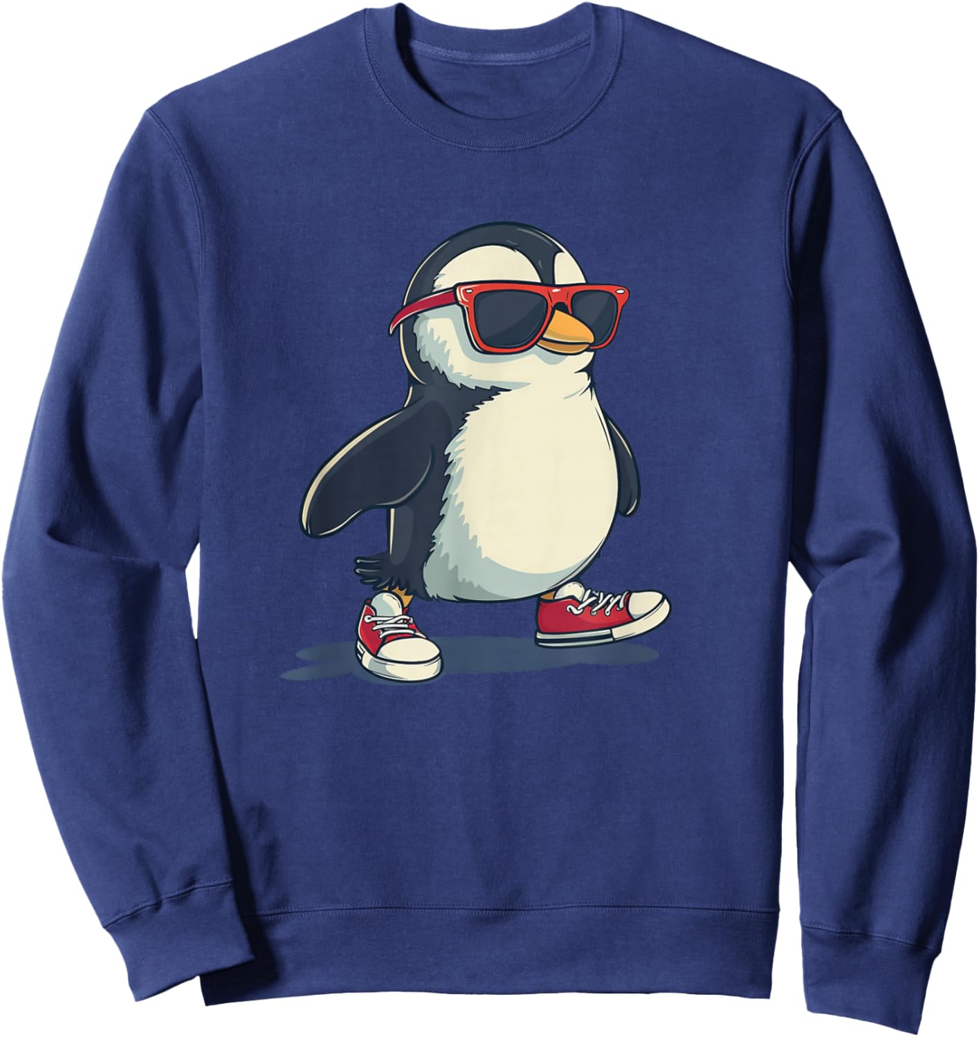 Lustiger Pinguin mit coolen Schuhen und Sonnenbrille Sweatshirt - Sweatshirt | Navy