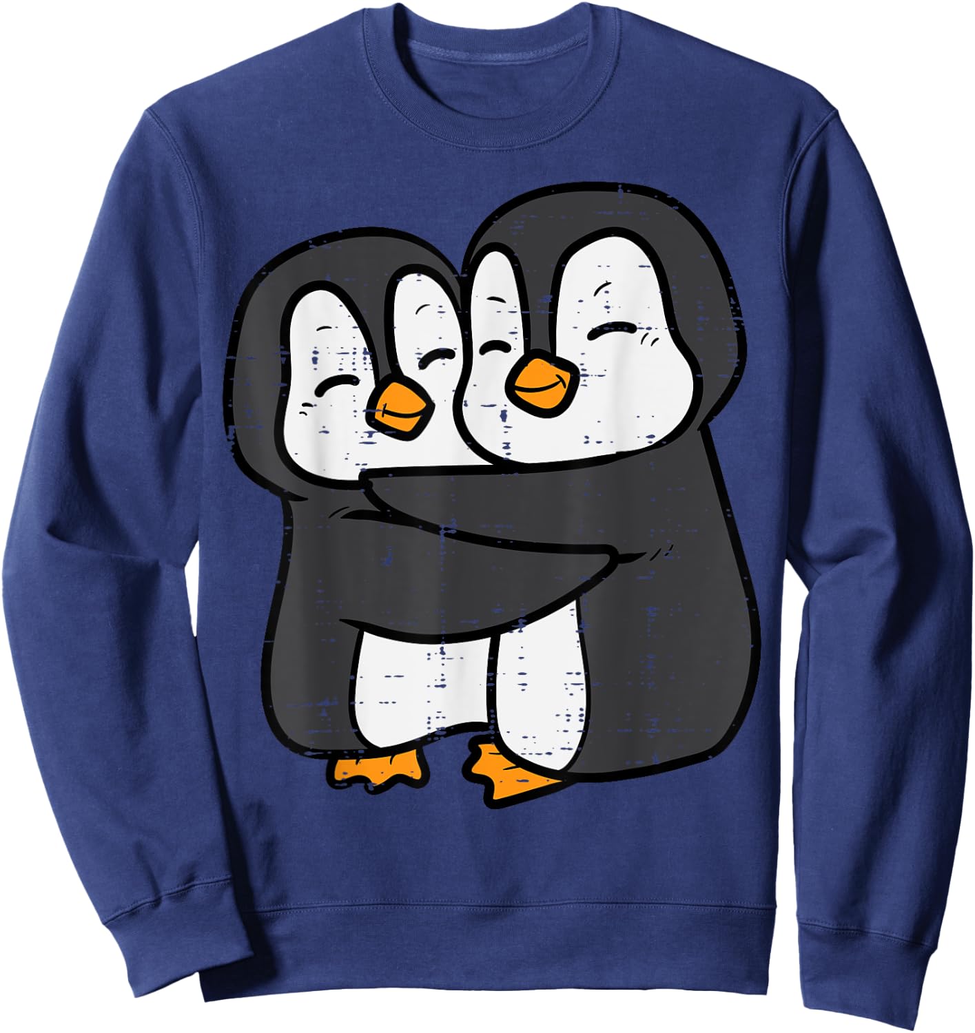 Penguins Couple Hug Cute Women Men Boys Girls Kids Toddler Sweatshirt - Sweatshirt | Navy