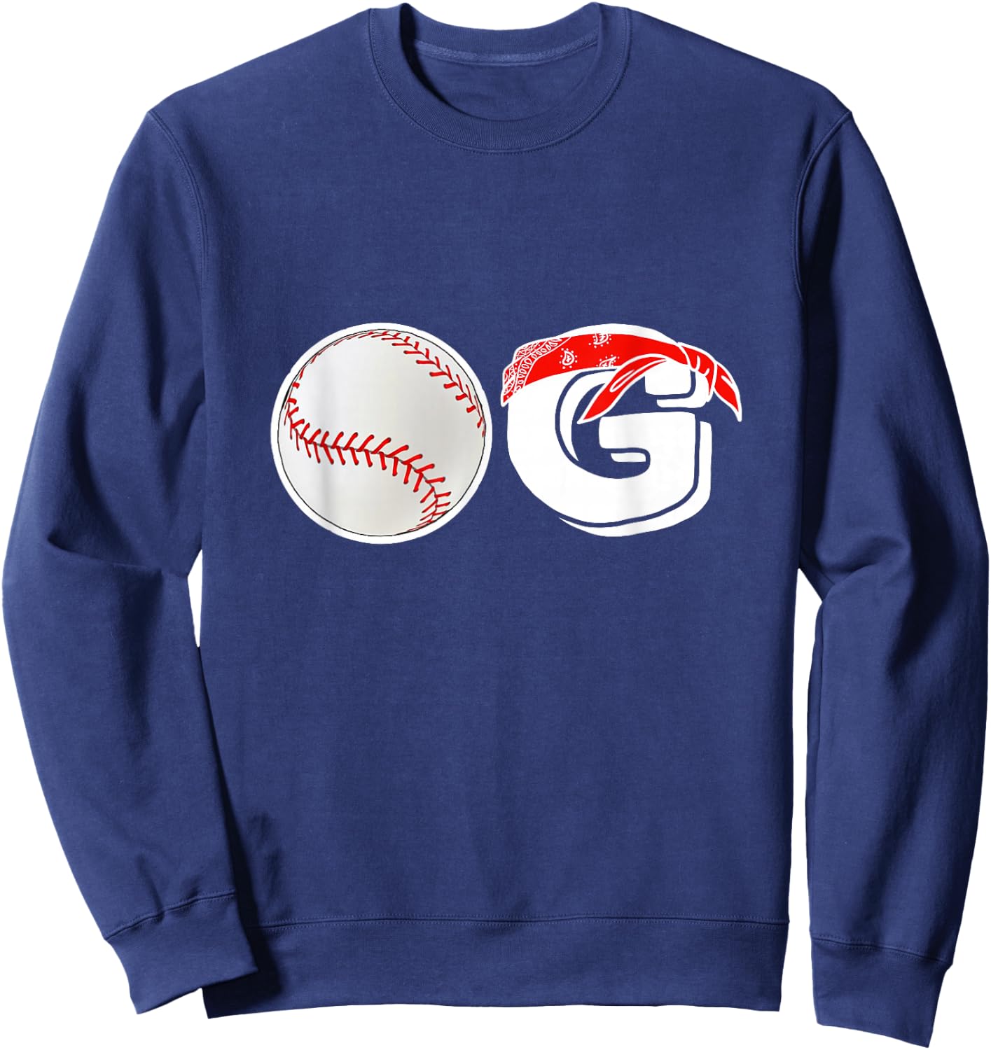 Funny Baseball Dad Coach Men Baseball OG Old School Baller Sweatshirt - Sweatshirt | Navy