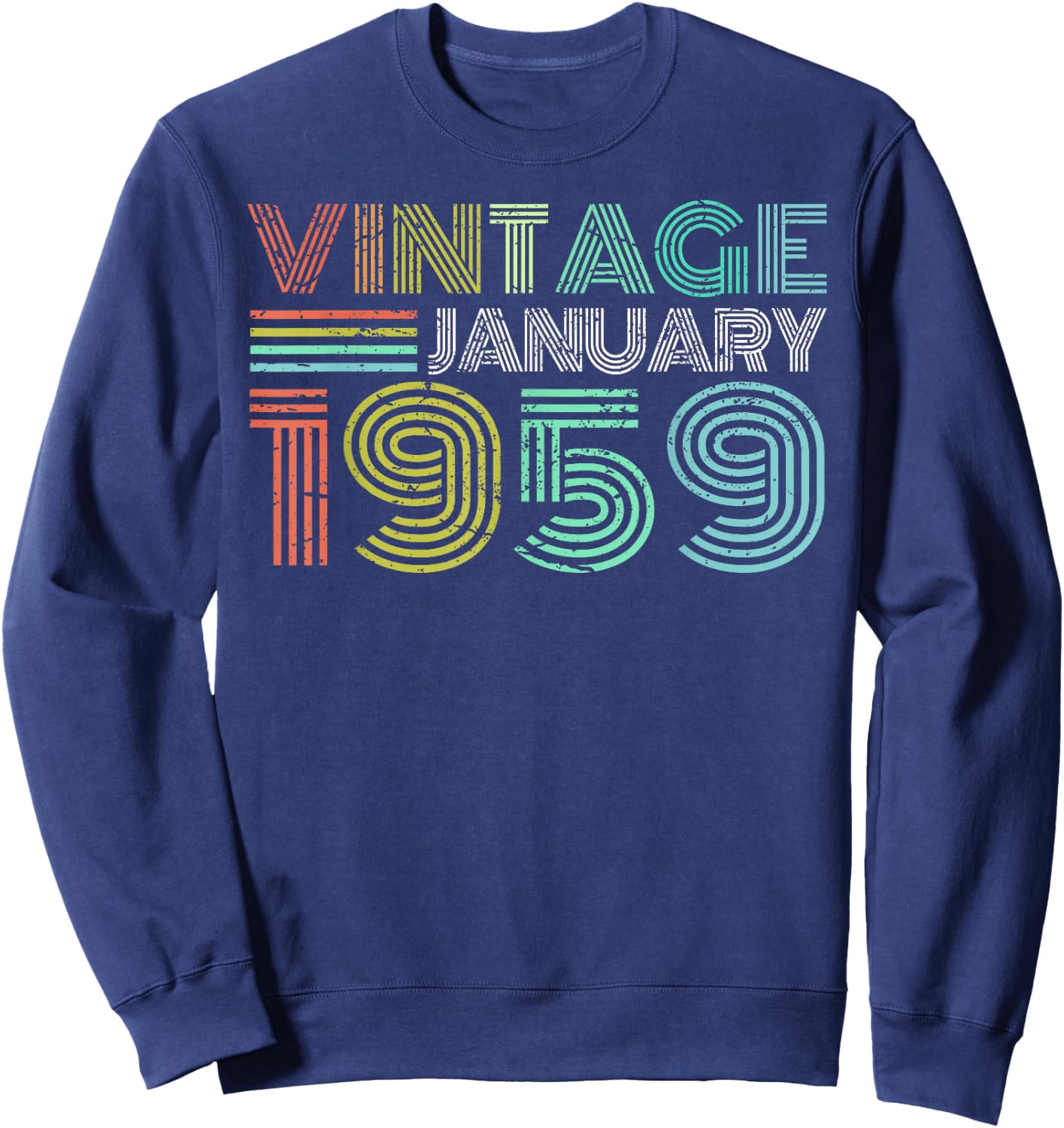 Vintage January 1959 Retro Born in January 1959 Sweatshirt - Sweatshirt | Navy