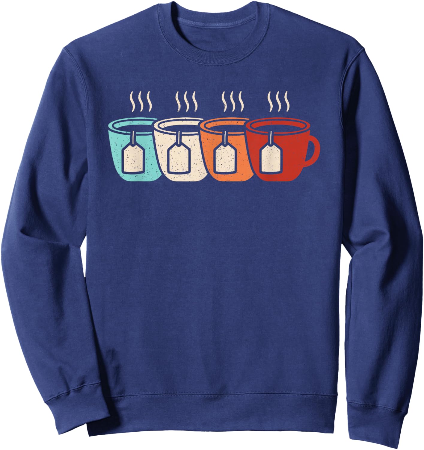 Retro Tea Cup Vintage Tea Lovers Tea Women Men Sweatshirt - Sweatshirt | Navy