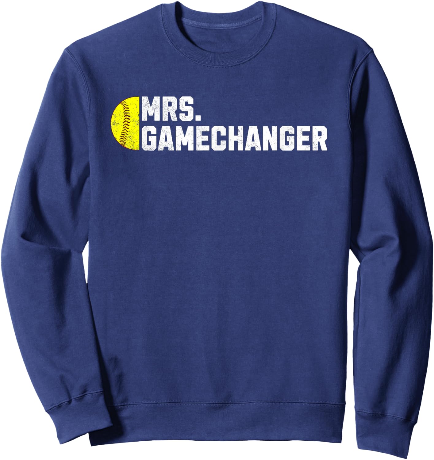 Mrs. Gamechanger Softball Scorekeeper Love Sweatshirt - Sweatshirt | Navy