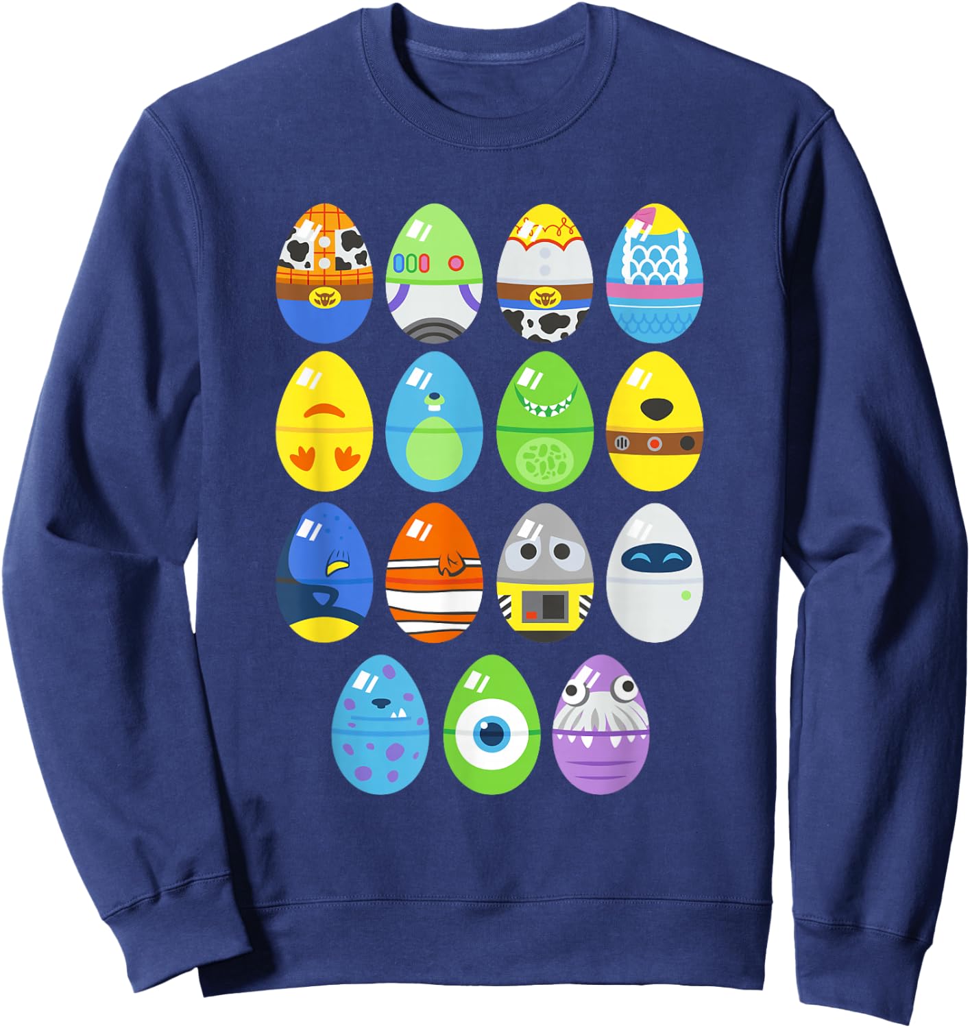 Disney Pixar Movie Favorites Spring Easter Egg Jumble Sweatshirt - Sweatshirt | Navy