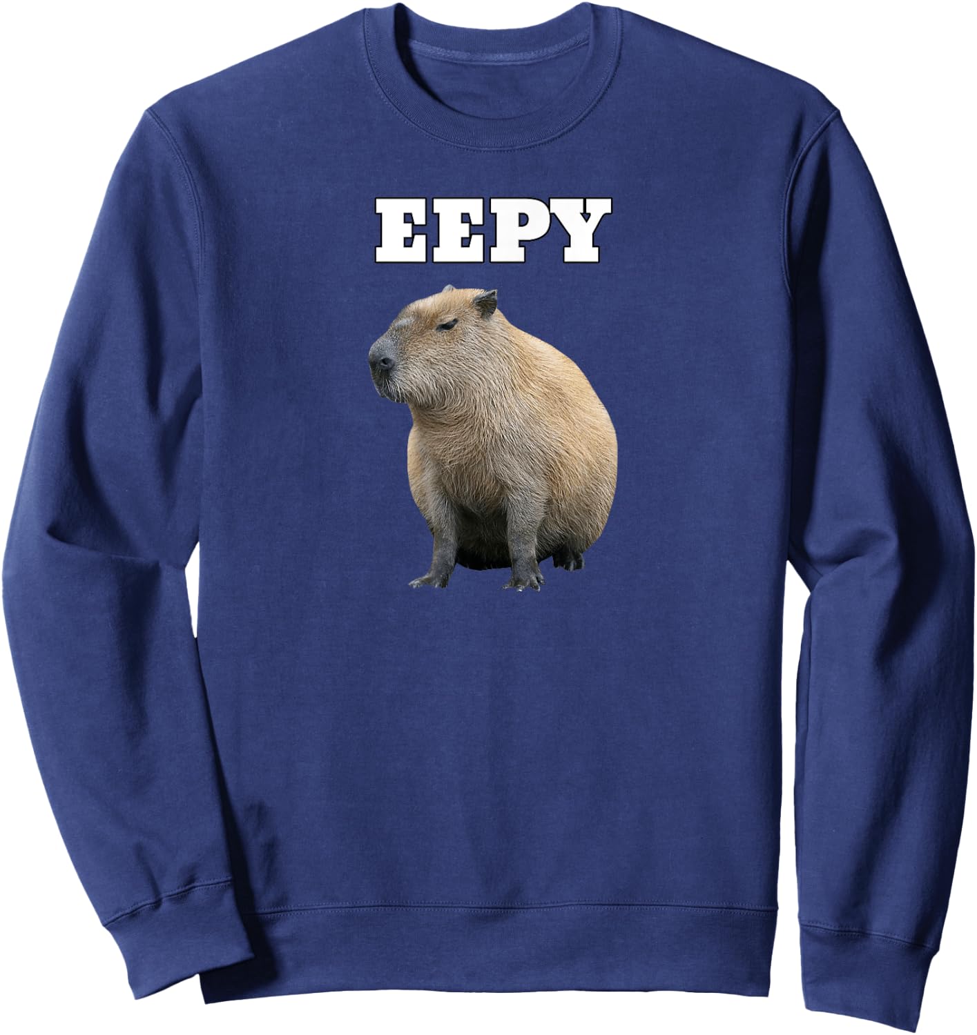 Eepy Capybara, Sleepy Capybara Meme Sweatshirt - Sweatshirt | Navy