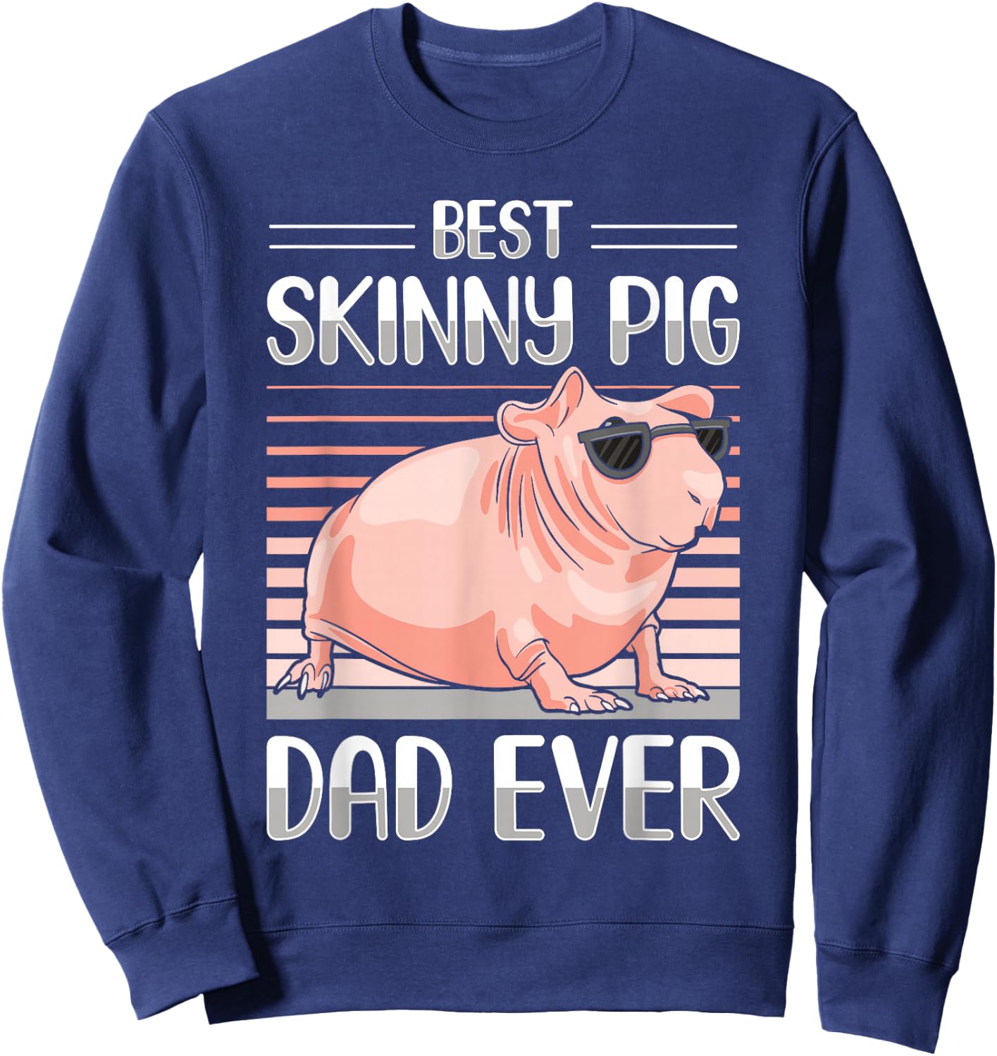 Hairless Guinea Pig Skinny Pig Owner Cavy Rodent Pet Sweatshirt - Sweatshirt | Navy