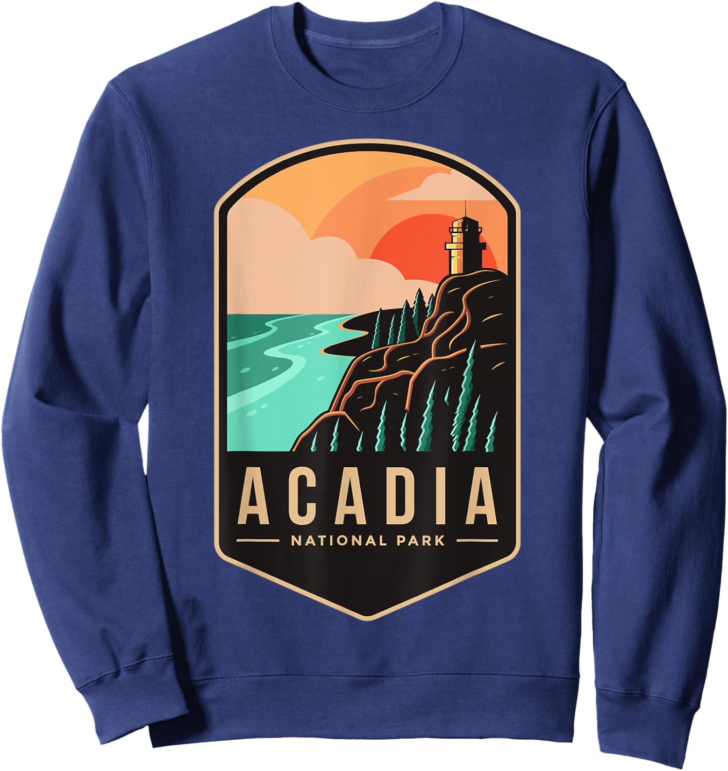 1916 Maine Bar Harbor Acadia National Park Sweatshirt - Sweatshirt | Navy
