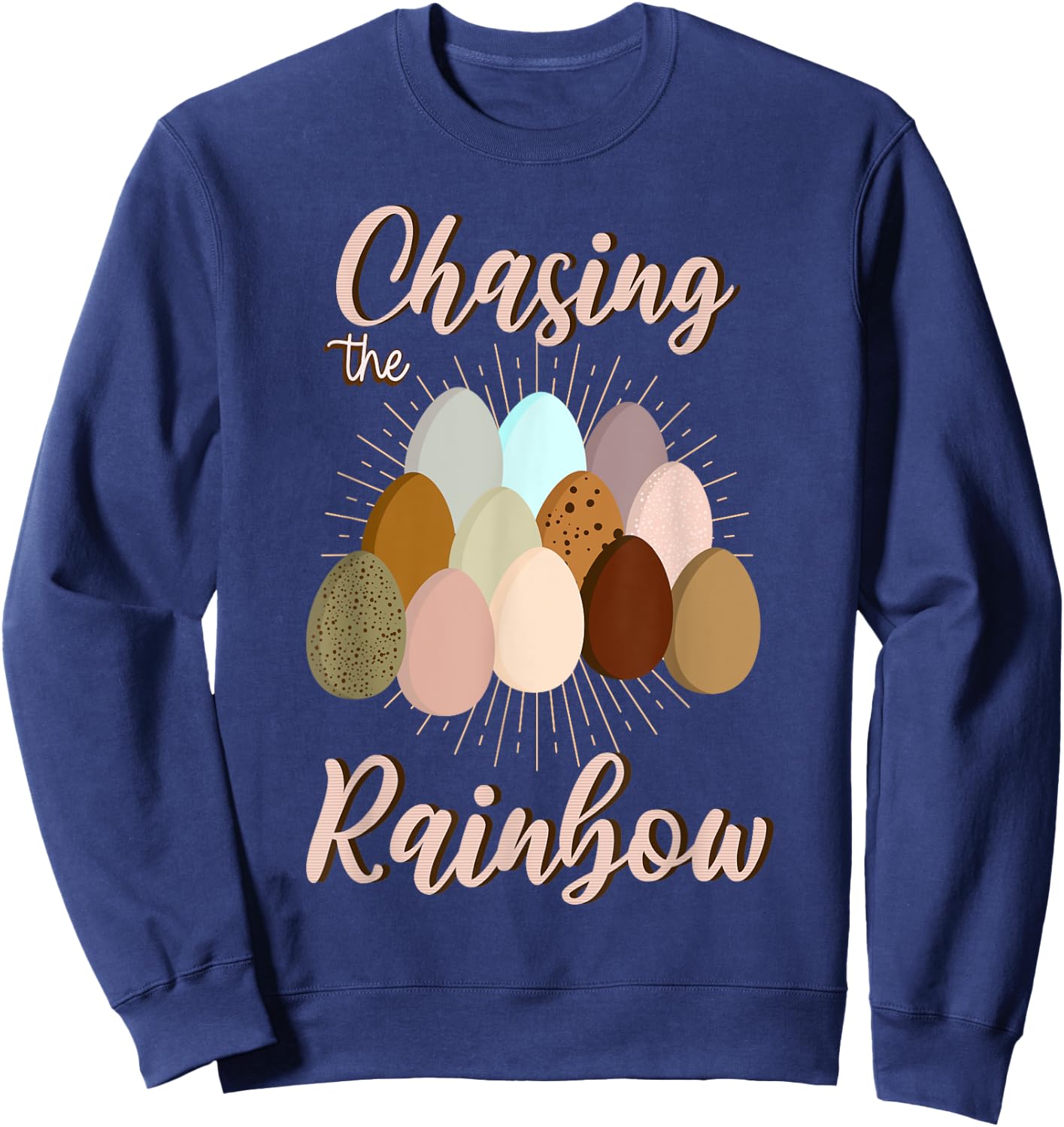 Chasing the Rainbow Chicken Egg Sweatshirt - Sweatshirt | Navy