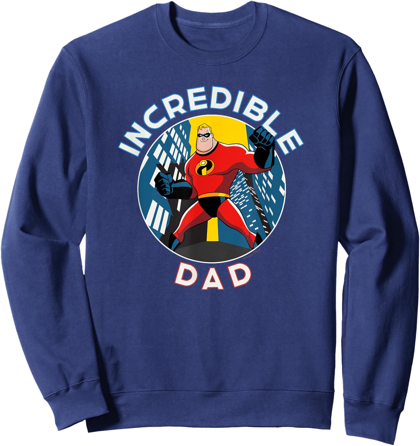 Disney and Pixar's The Incredibles Mr. Incredible Dad Father , black Sweatshirt - Sweatshirt | Navy