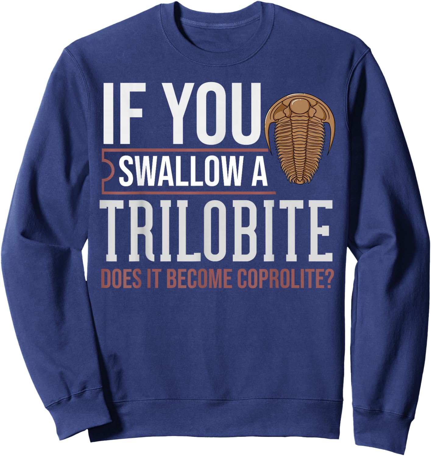 Trilobite Fossil Gift Future Paleontologist Small Sweatshirt - Sweatshirt | Navy
