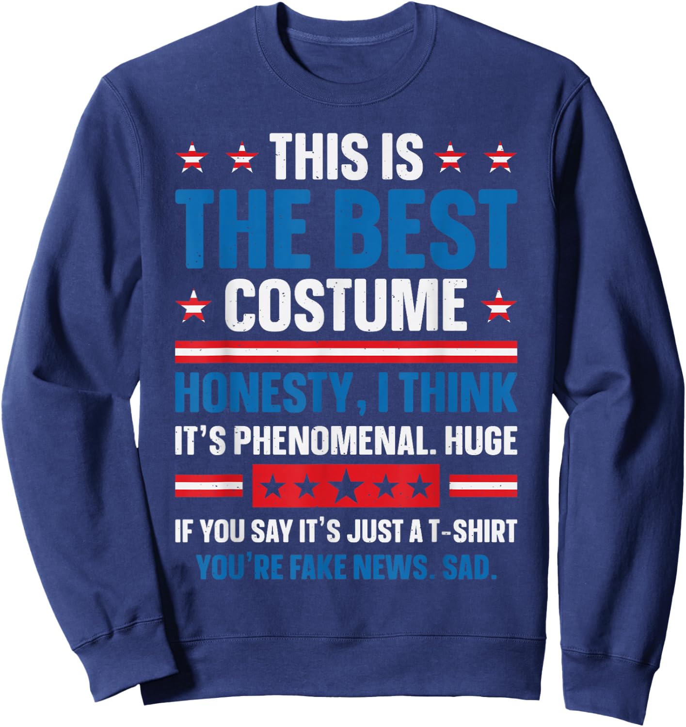 Best Donald Trump Best Trump Halloween Costume , black Sweatshirt - Sweatshirt | Navy