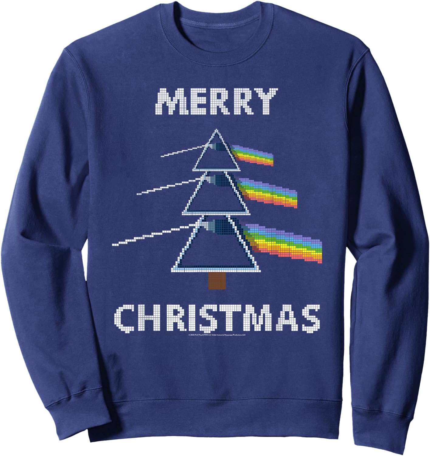Pink Floyd The Dark Side of the Moon Prism Christmas Tree , black Sweatshirt - Sweatshirt | Navy