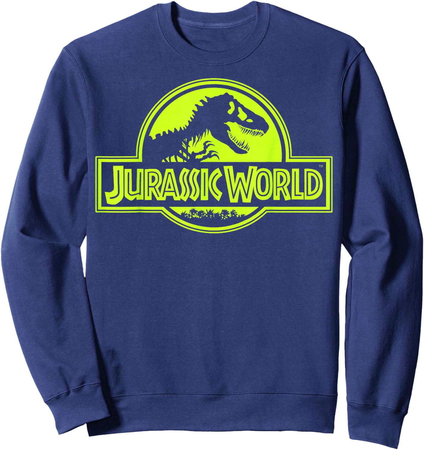 Jurassic World Neon Green Classic Logo Sweatshirt - Sweatshirt | Navy