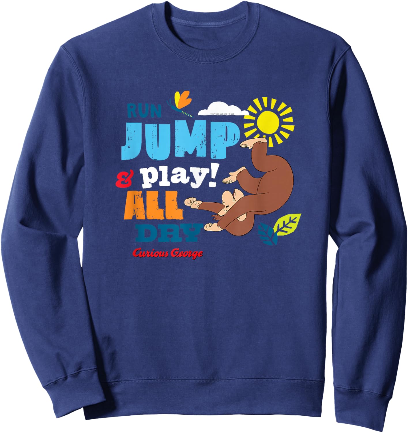 Curious George Run Jump & Play All Day Sweatshirt - Sweatshirt | Navy
