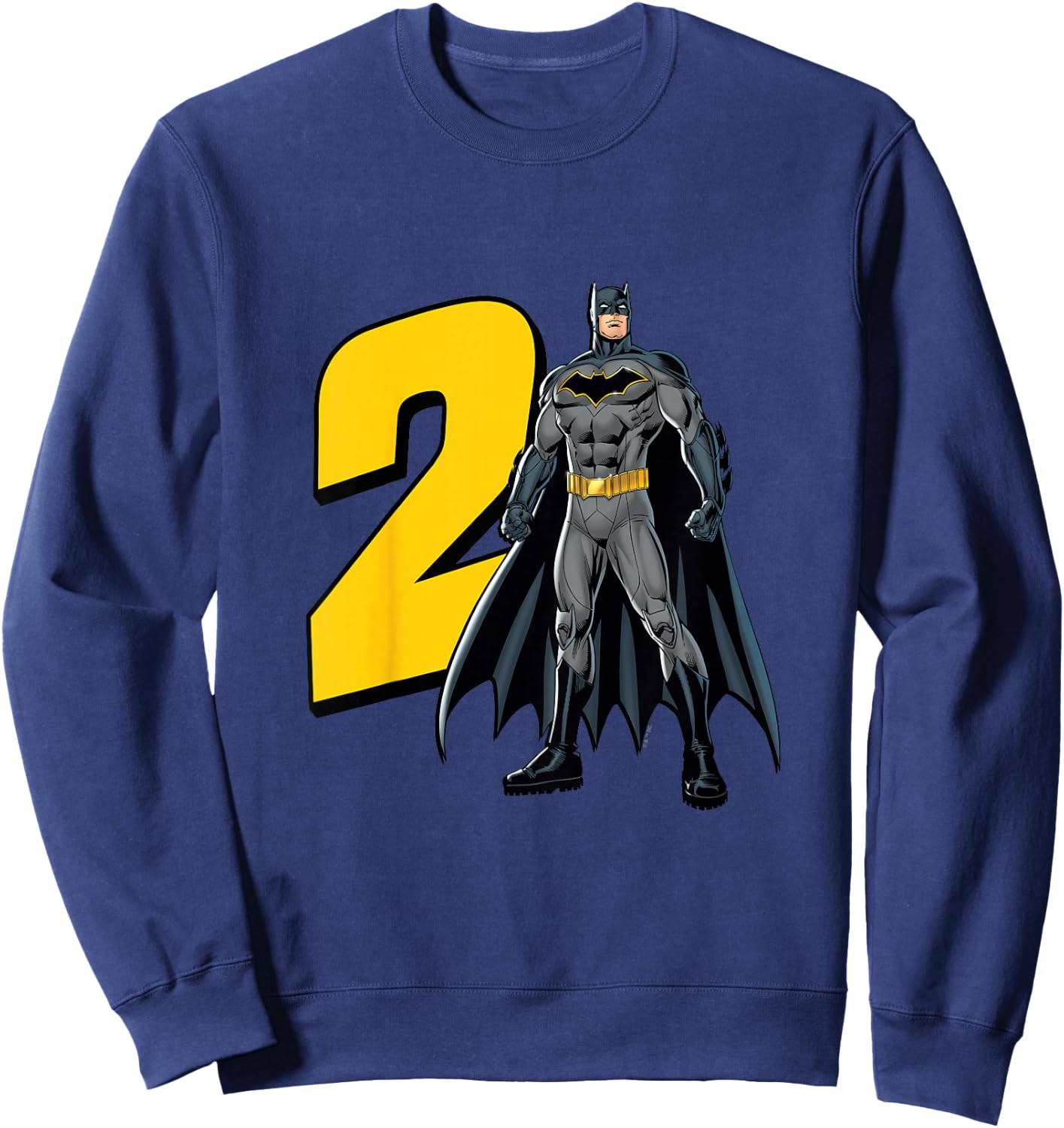 Kids Batman Super Hero 2nd Birthday Sweatshirt - Sweatshirt | Navy