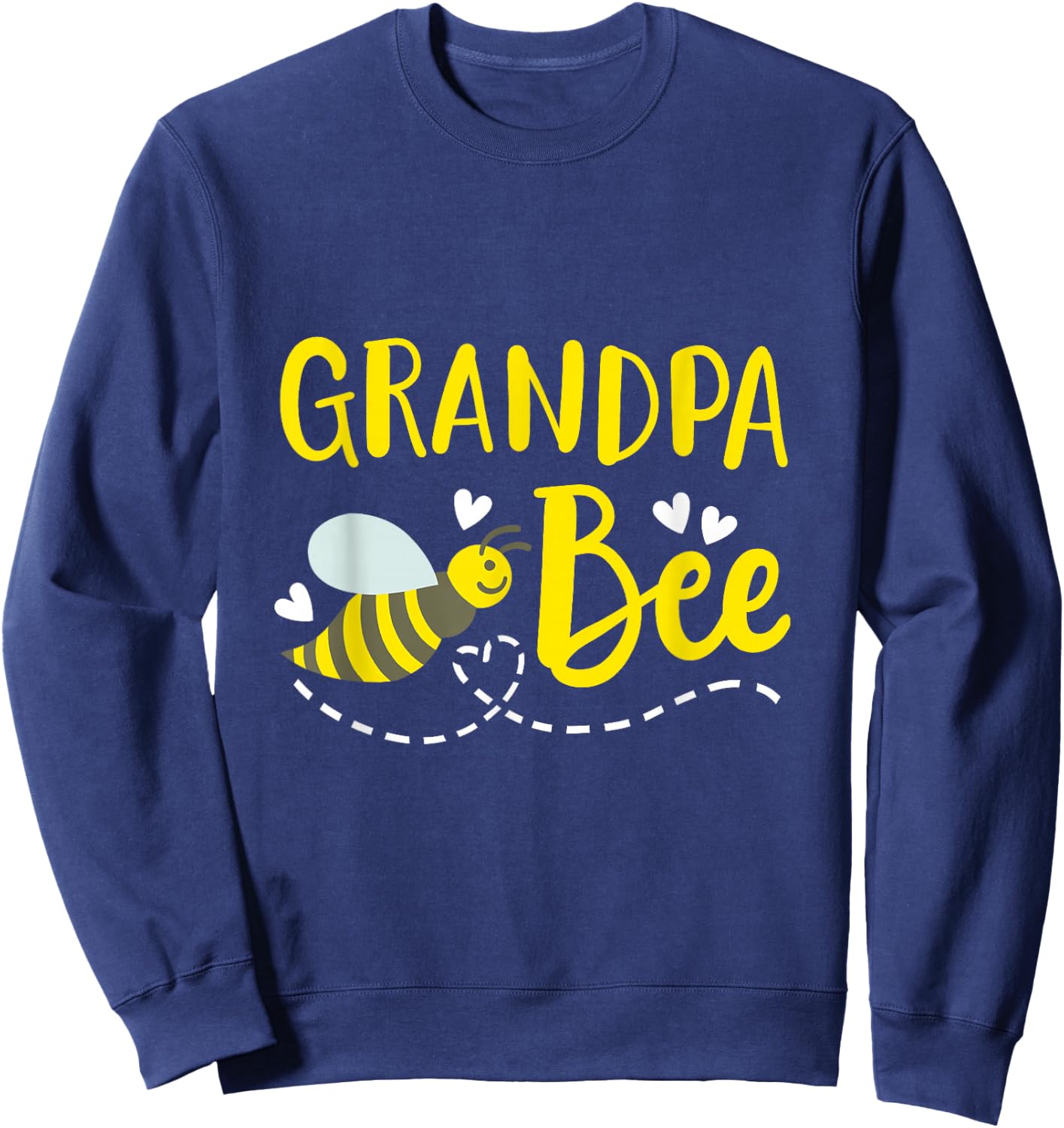 Grandpa Bee Cute Beekeeping Birthday Party Matching Family Sweatshirt - Sweatshirt | Navy