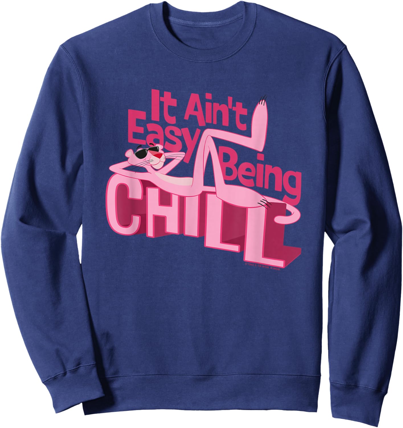 Pink Panther Ain't Easy Being Chill Sweatshirt - Sweatshirt | Navy