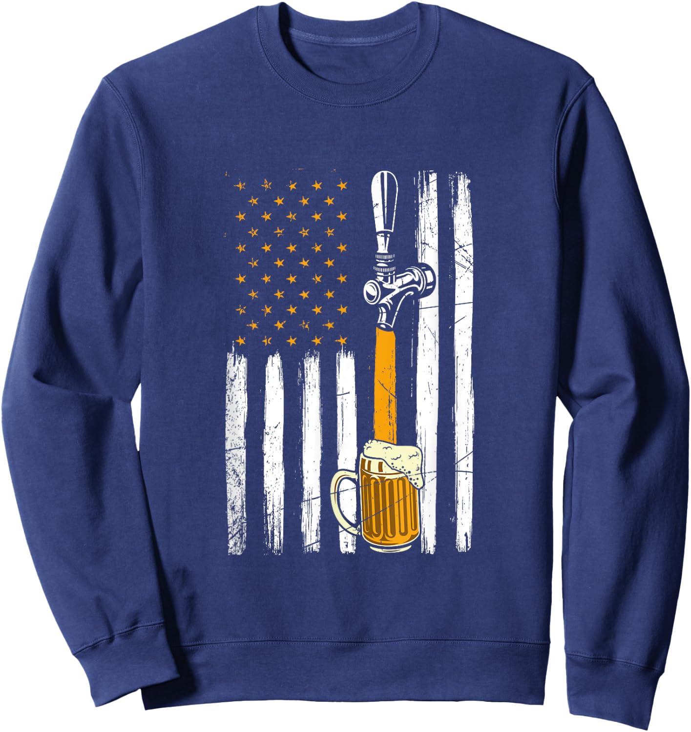 American Beer Brewer Drinking Craft Beer Sweatshirt - Sweatshirt | Navy