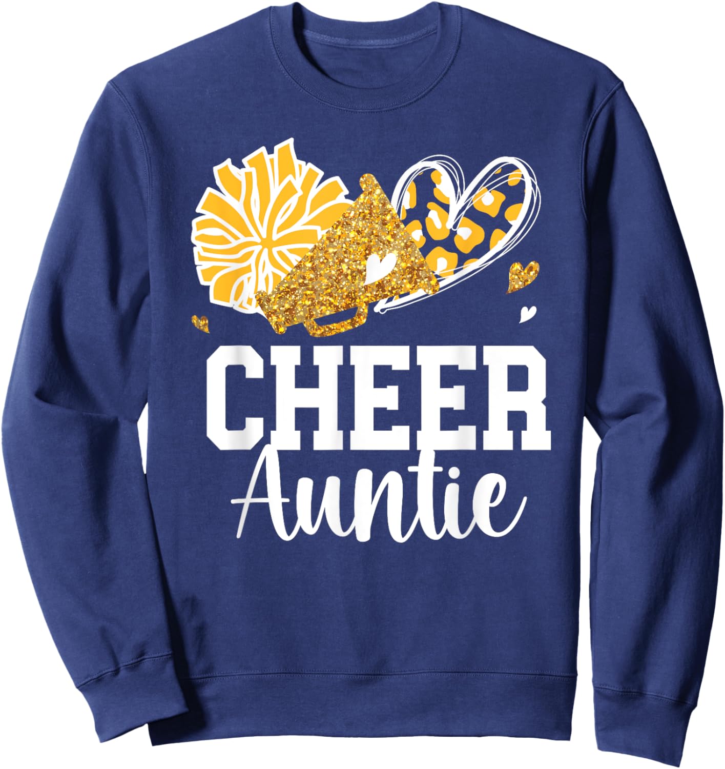 Cheer Auntie Cheerleader Aunt Cheer Aunt Cheerleading Aunt Sweatshirt - Sweatshirt | Navy