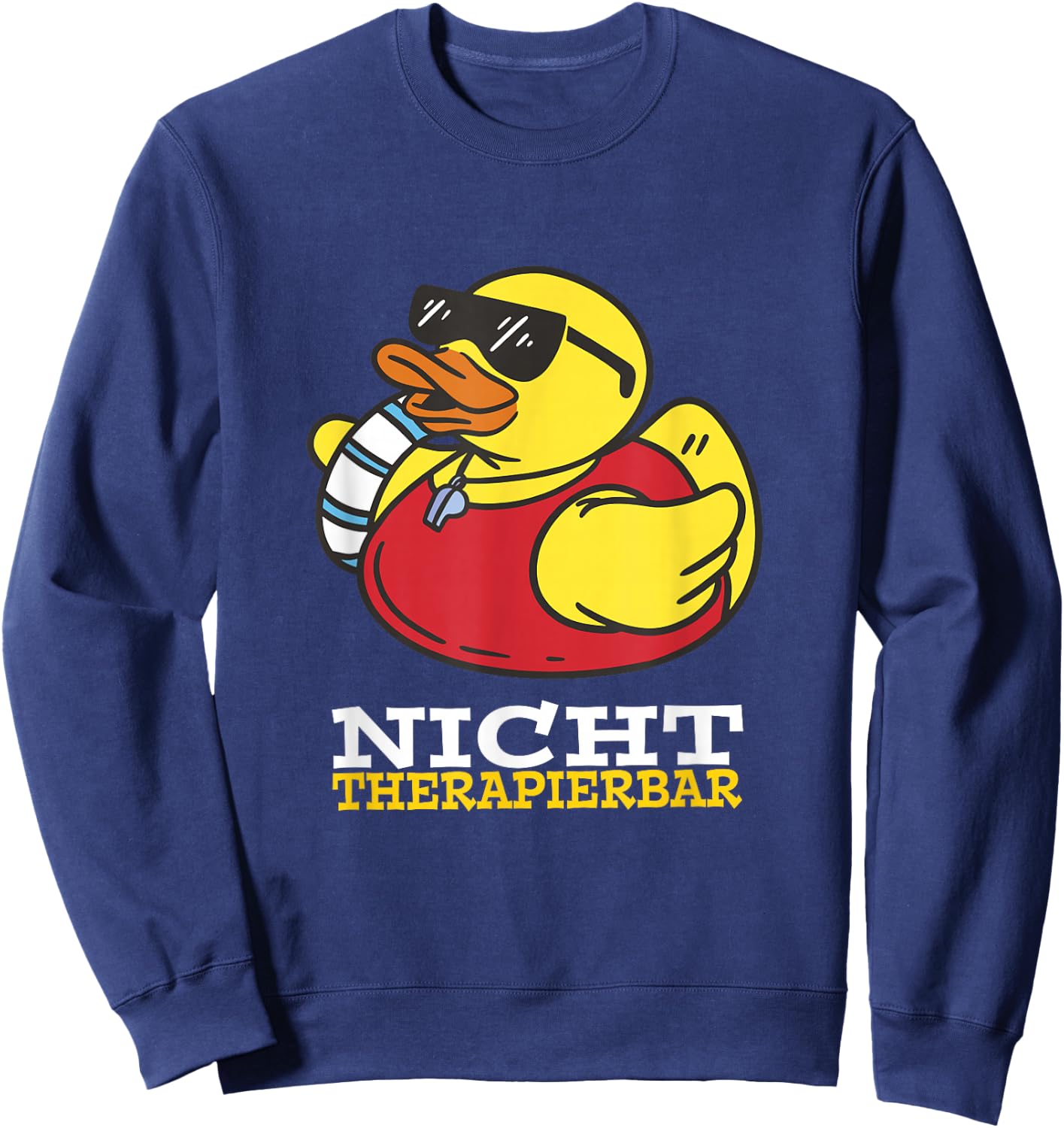 Bath Duck Lifeguard , black, s Sweatshirt - Sweatshirt | Navy