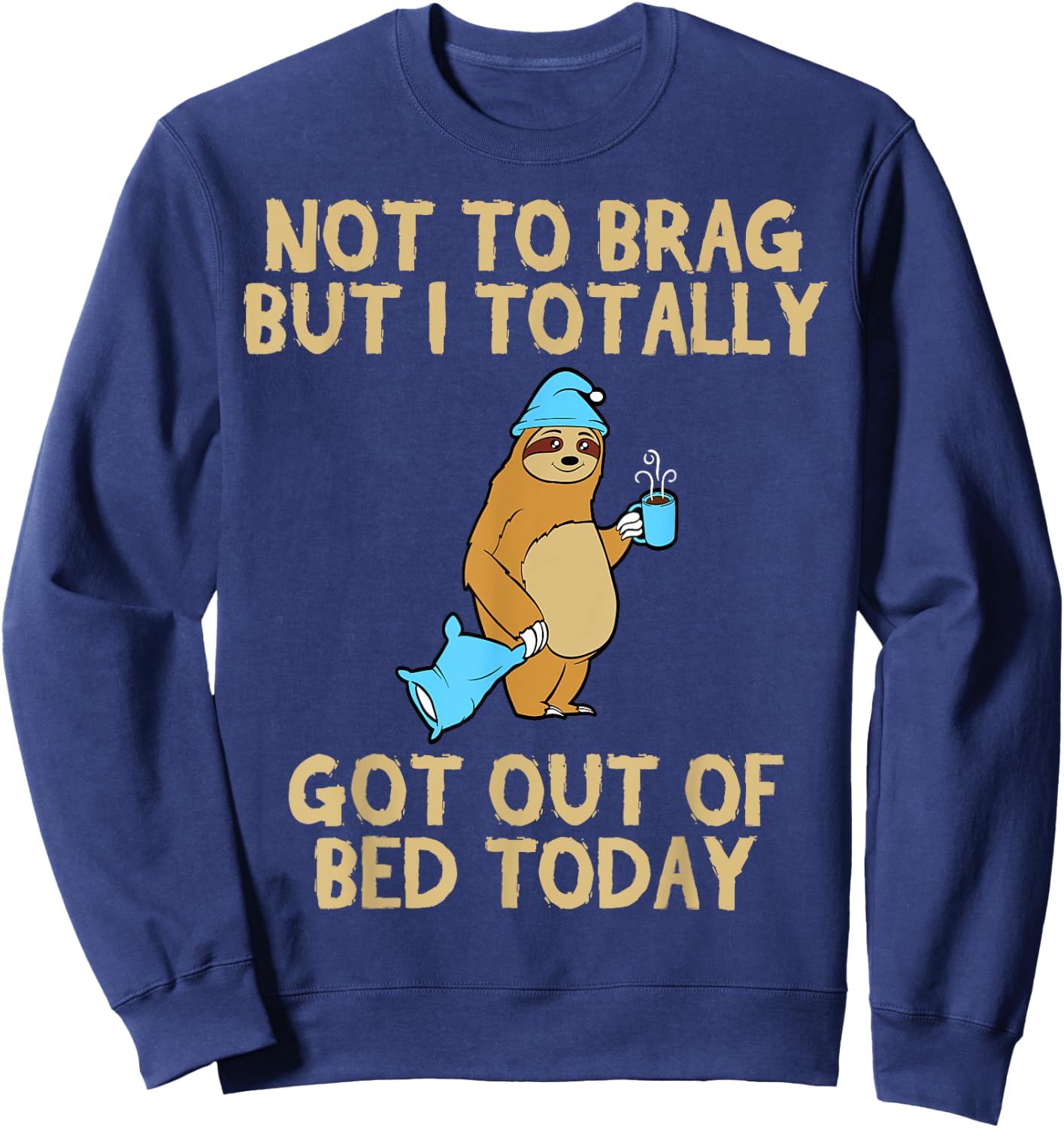 Funny Sloth Sleepy Pajama Apparel Item Sweatshirt - Sweatshirt | Navy